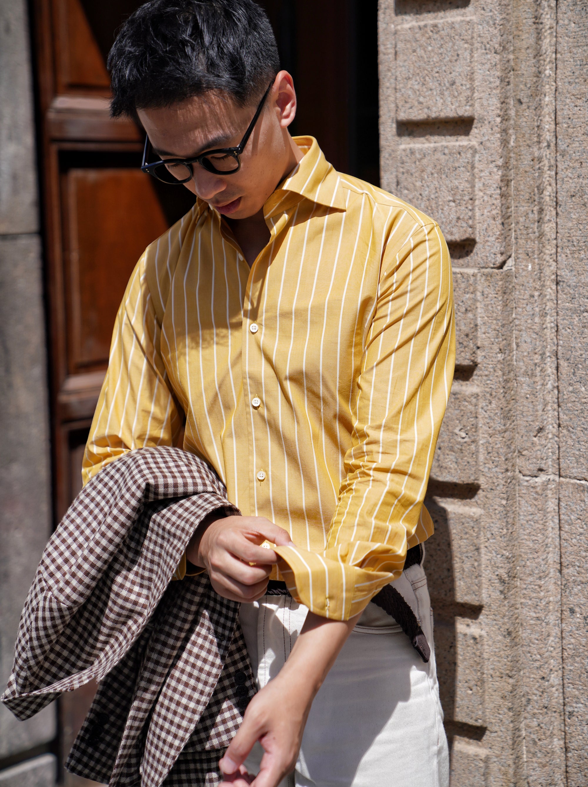 MTO Yellow Stripe Poplin Shirt