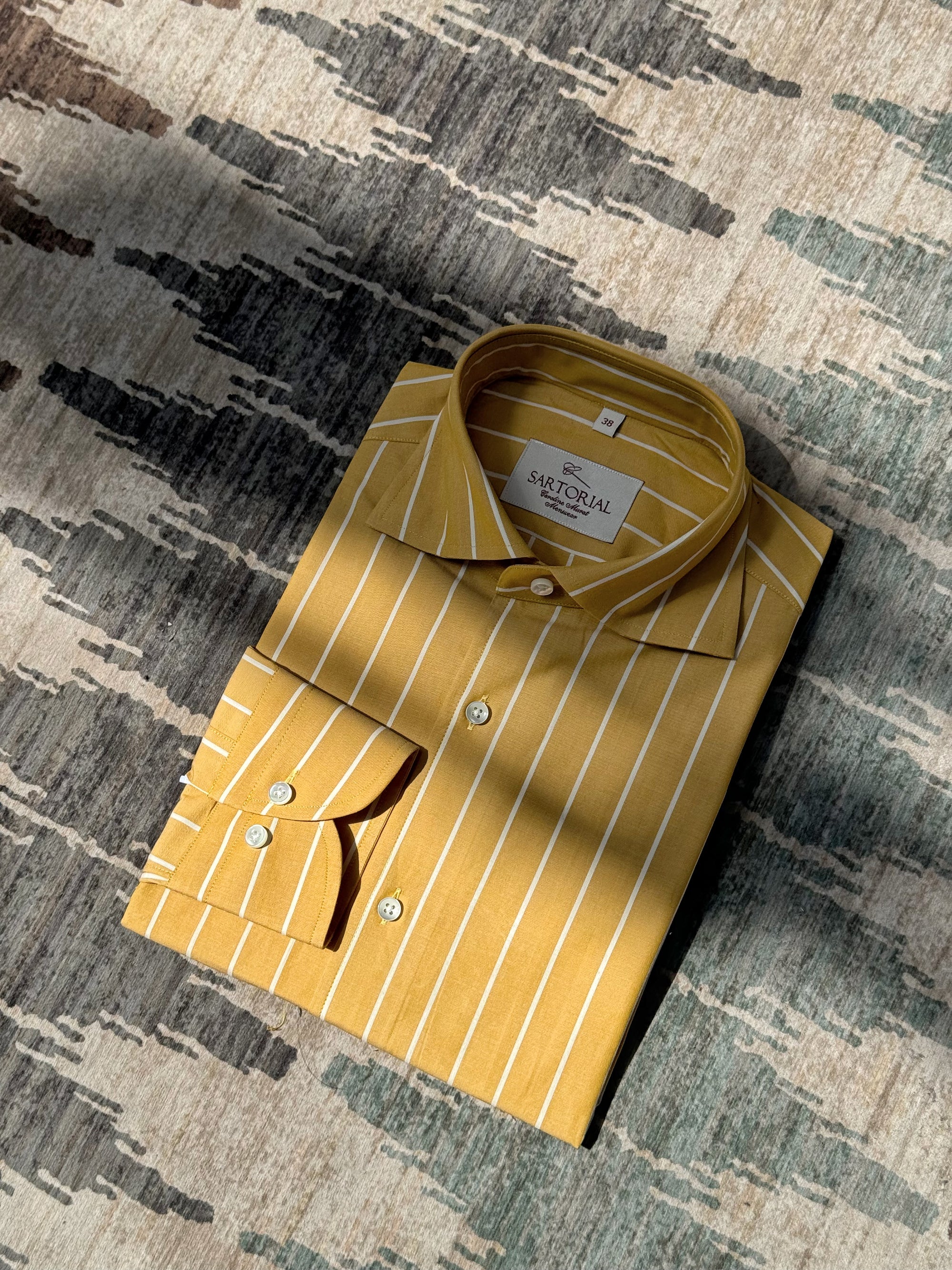 MTO Yellow Stripe Poplin Shirt