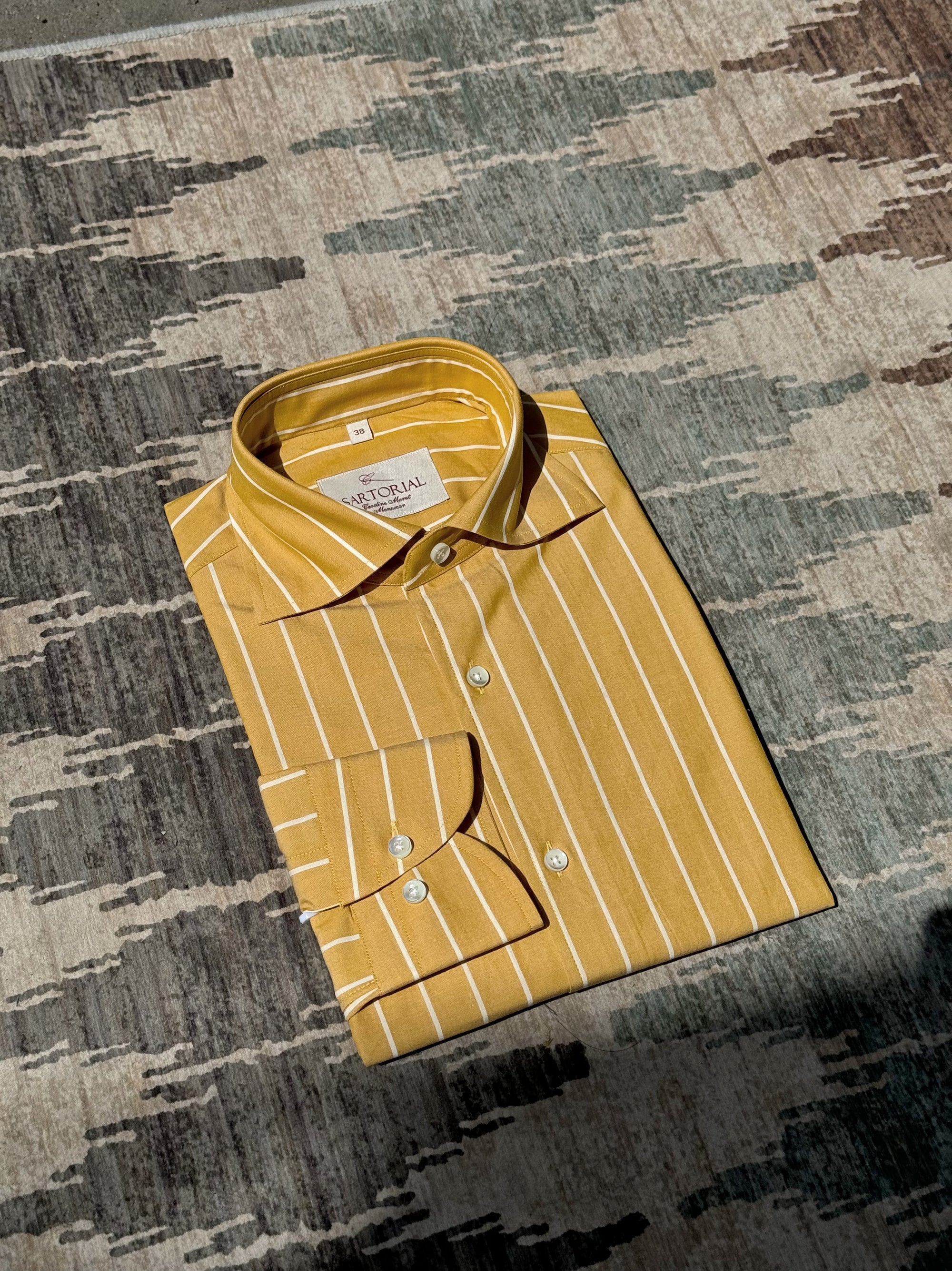 MTO Yellow Stripe Poplin Shirt