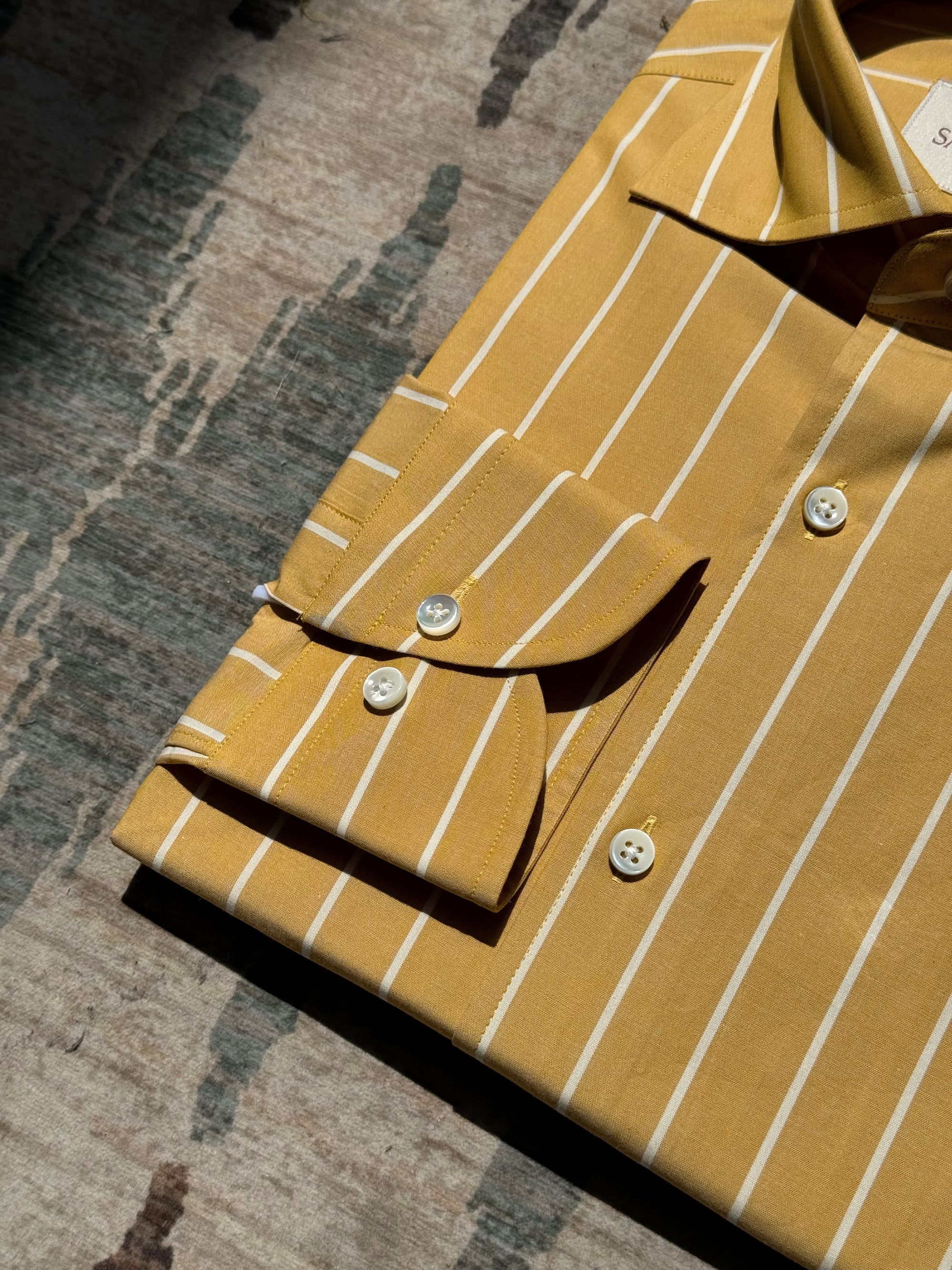 MTO Yellow Stripe Poplin Shirt