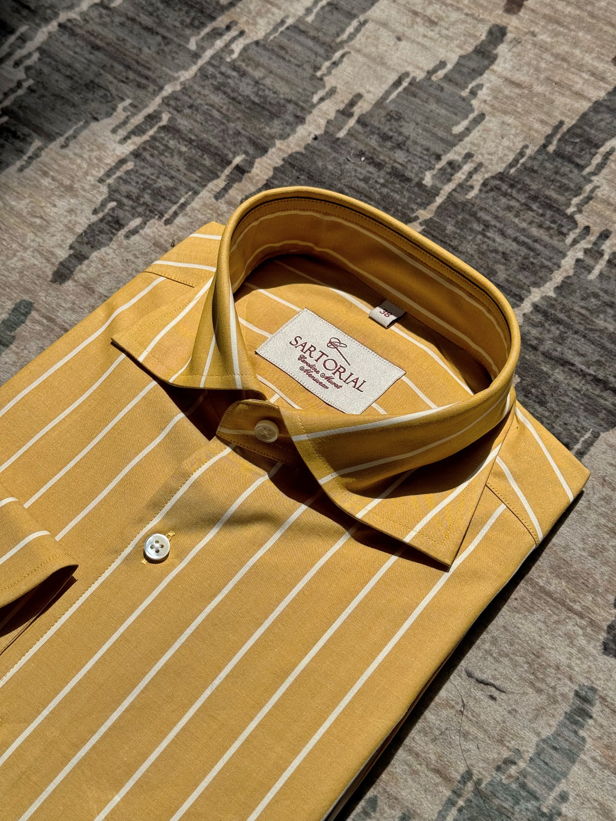 MTO Yellow Stripe Poplin Shirt