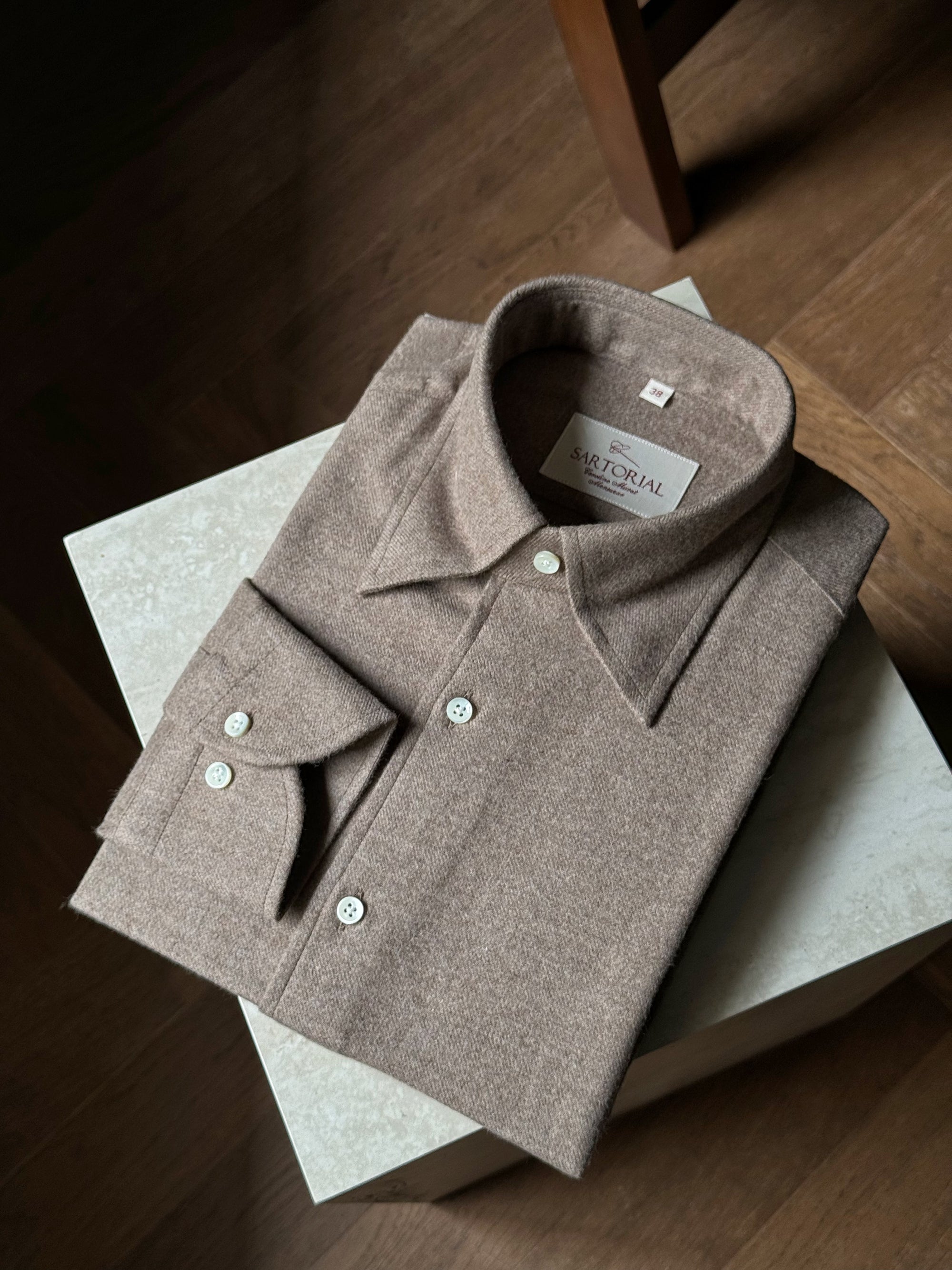 MTO Taupe Flannel Shirt