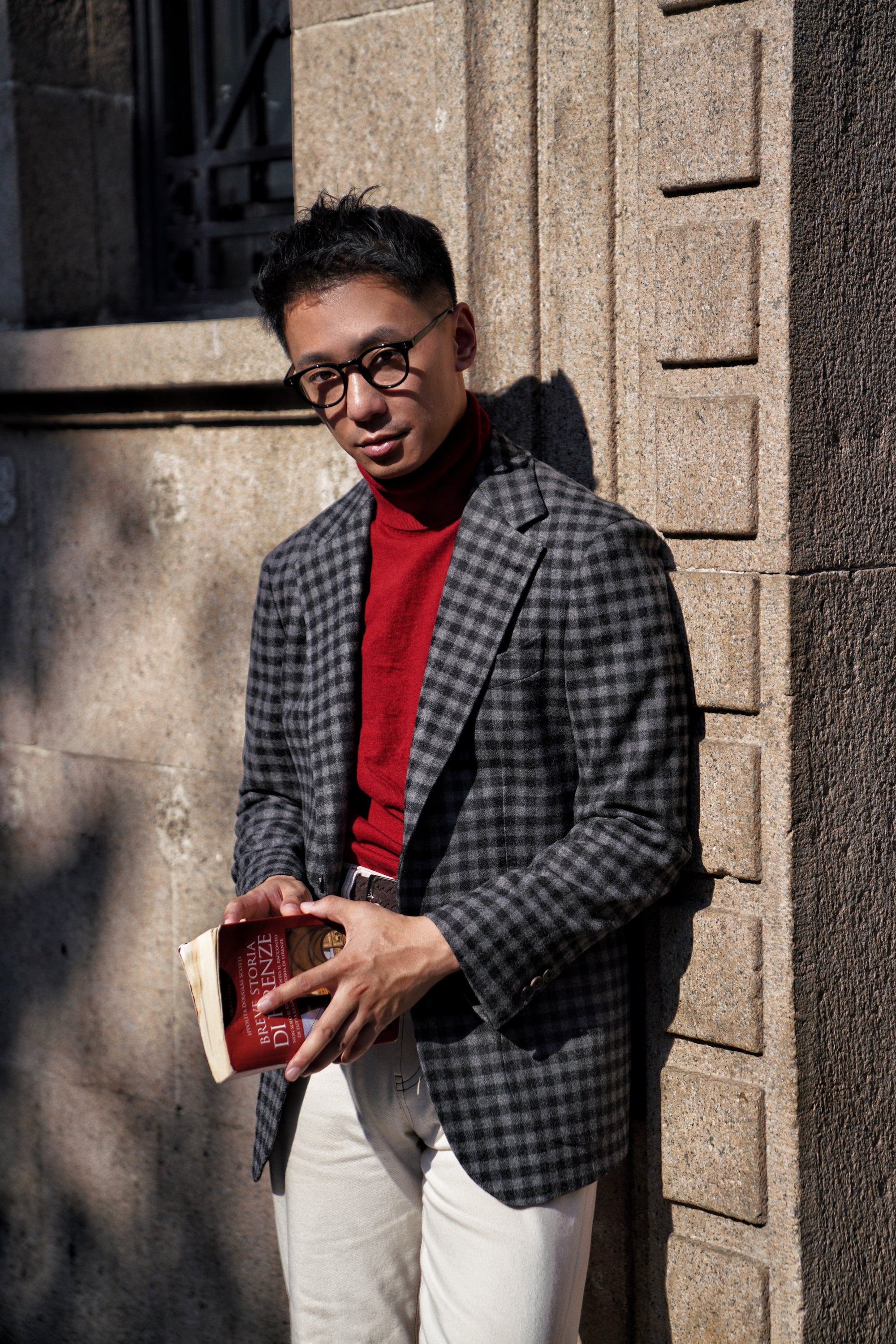 Grey Gingham Check Flannel Jacket #133