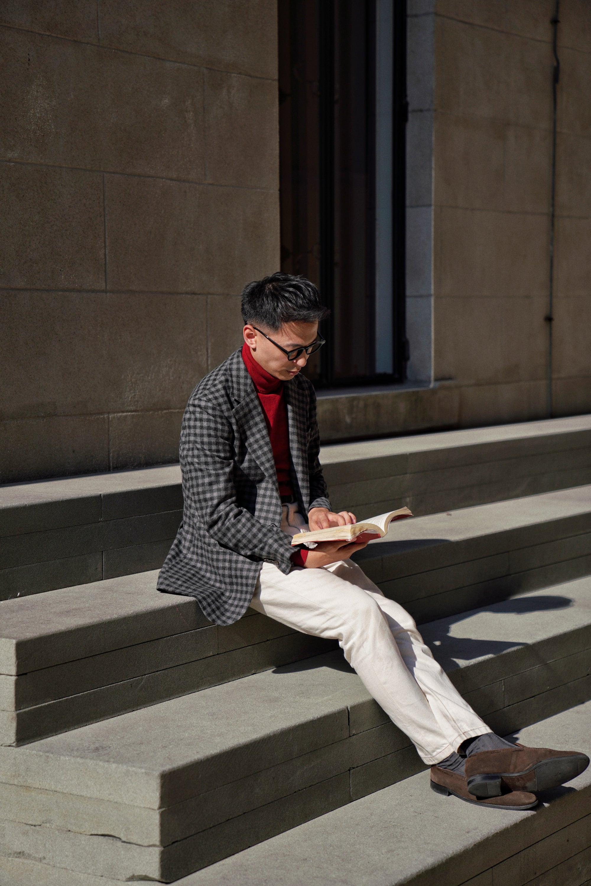 Grey Gingham Check Flannel Jacket #133
