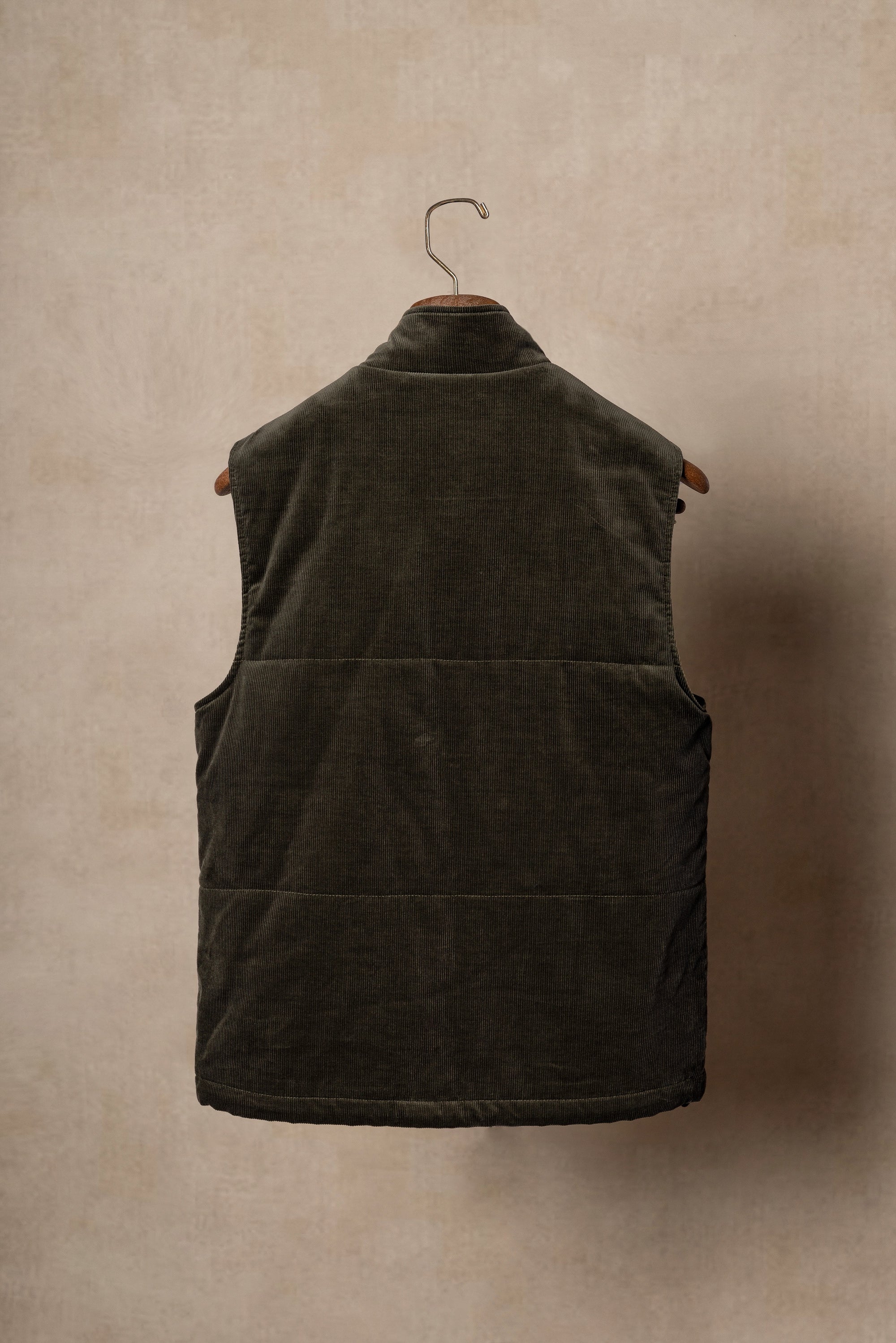 Olive Cotton Corduroy Gilet