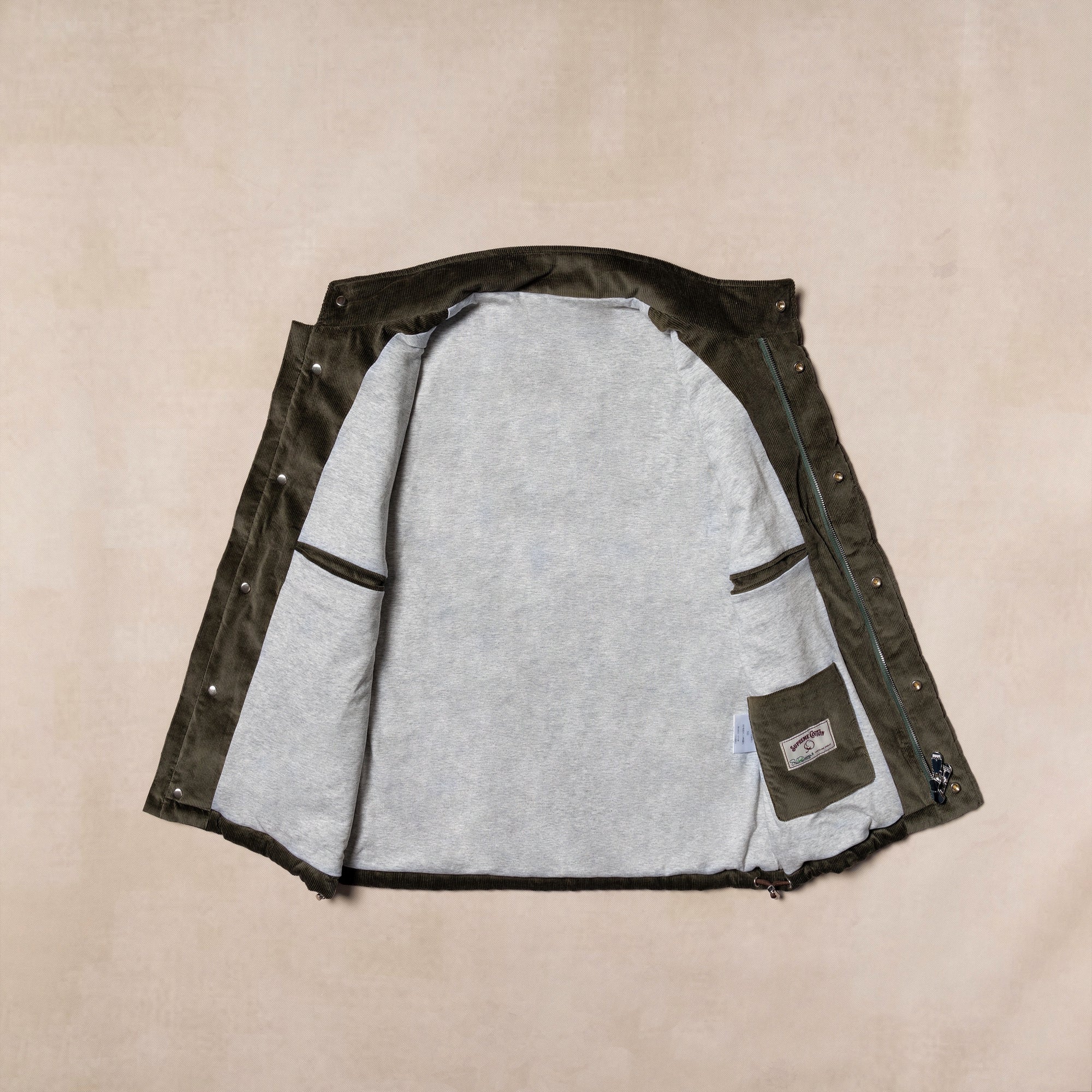 Olive Cotton Corduroy Gilet
