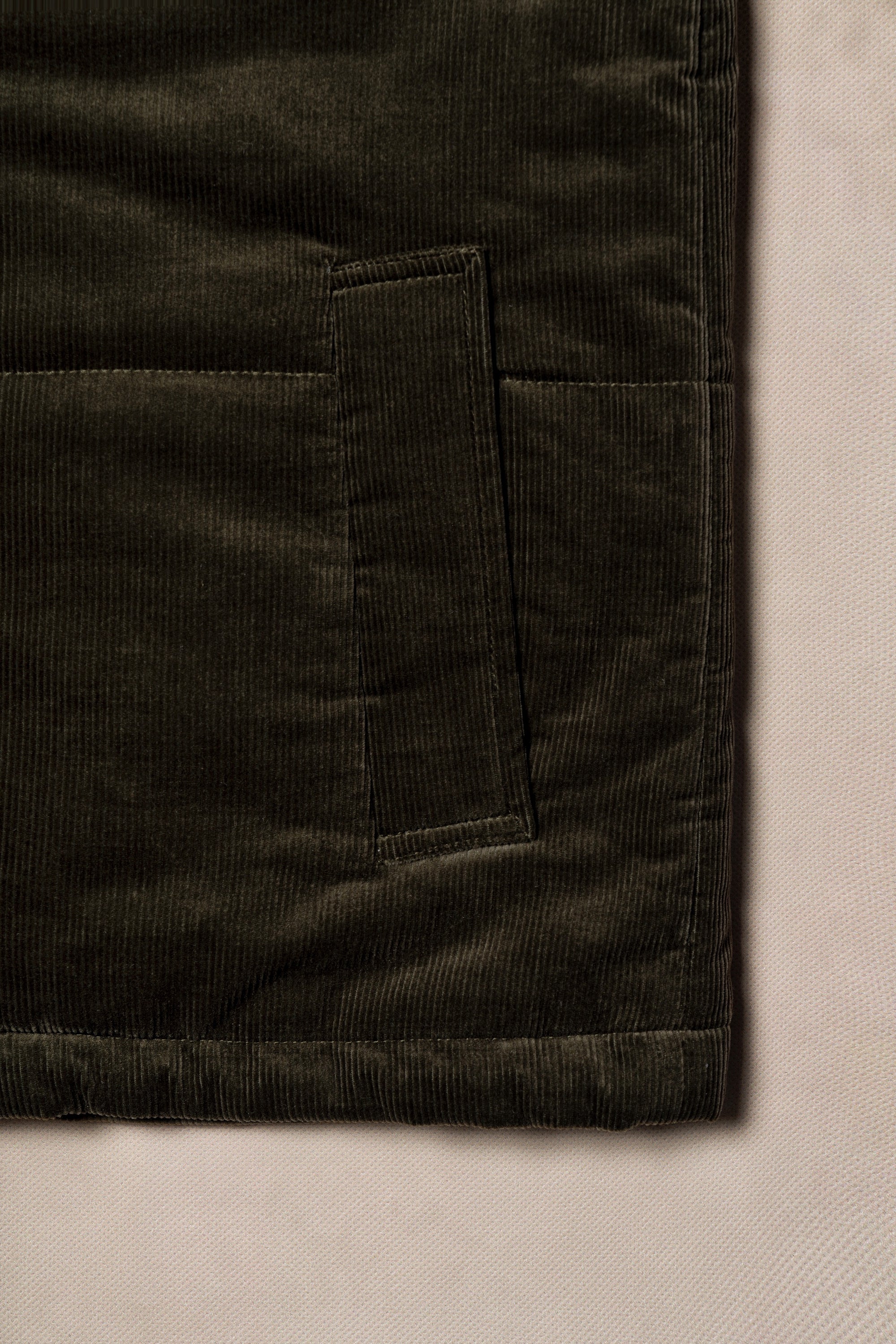 Olive Cotton Corduroy Gilet
