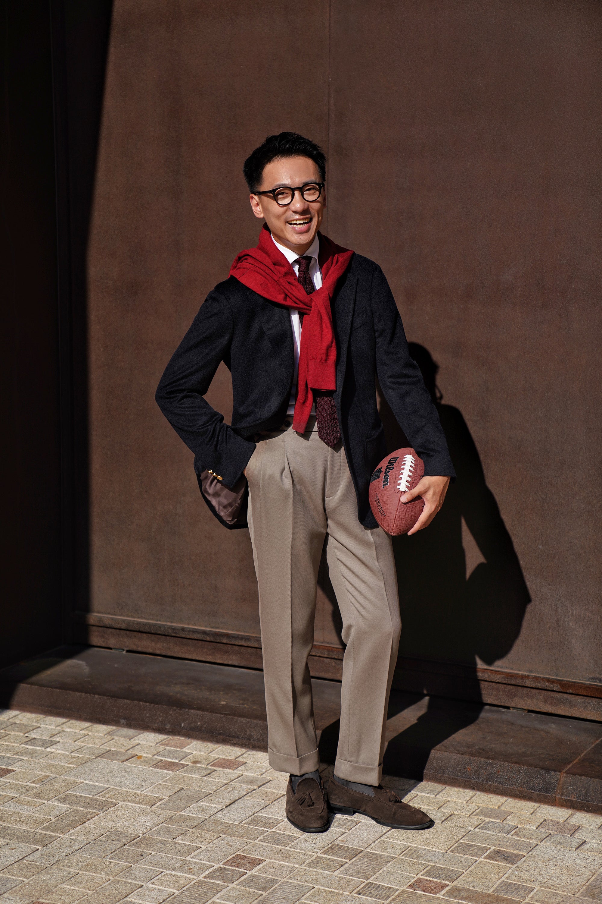 Dark Khaki Cavalry Twill Wool Trousers