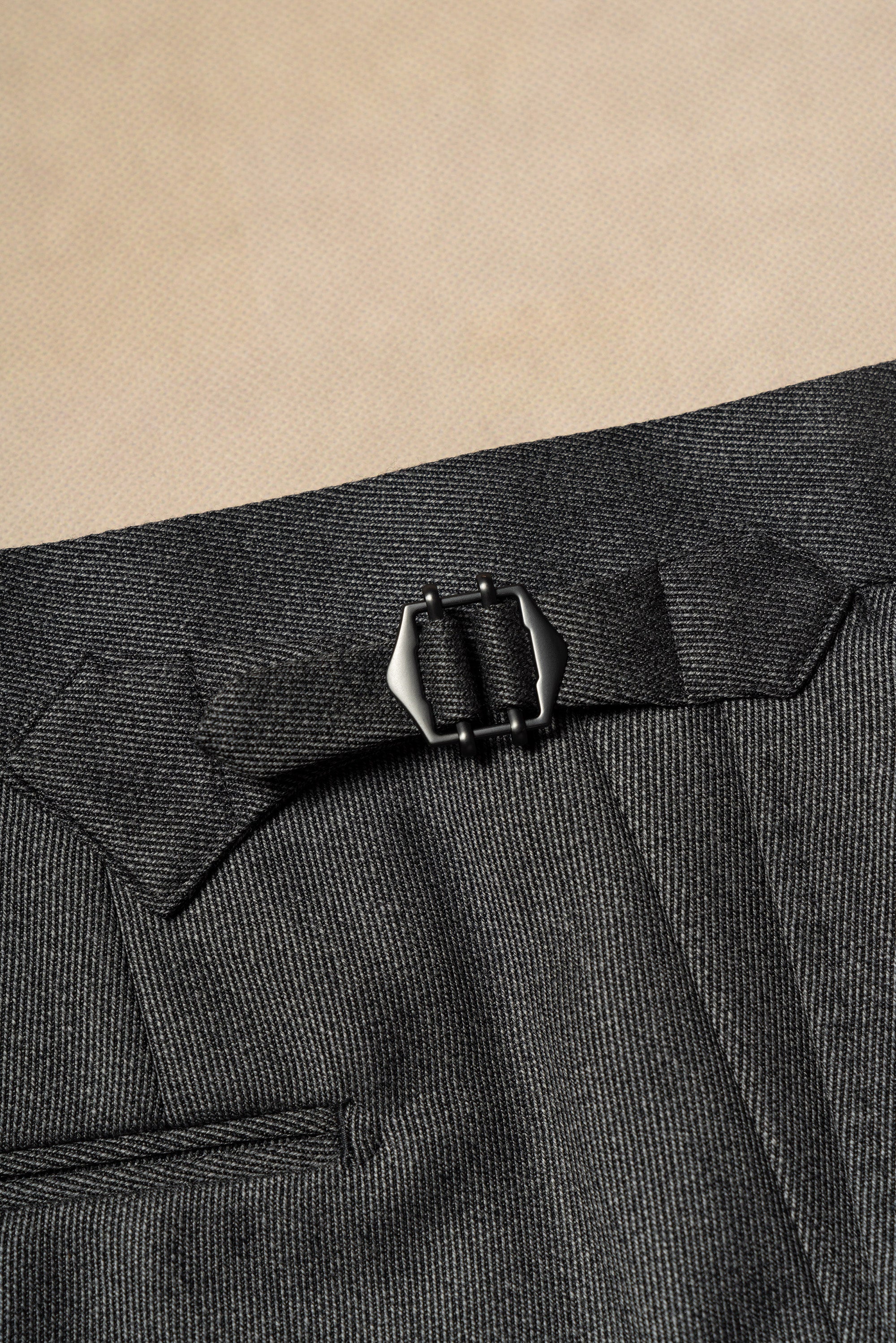 Mid Grey Cavalry Twill Wool Trousers