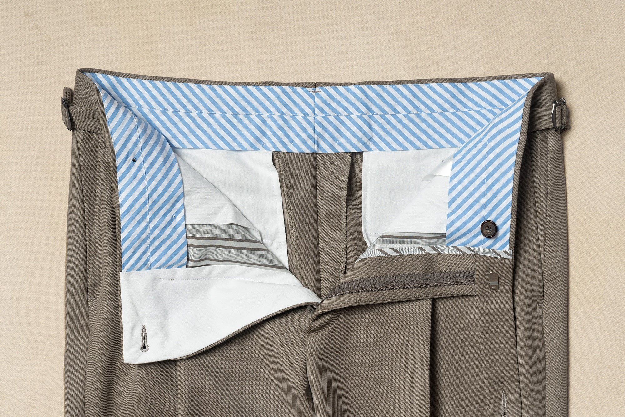 Dark Khaki Cavalry Twill Wool Trousers
