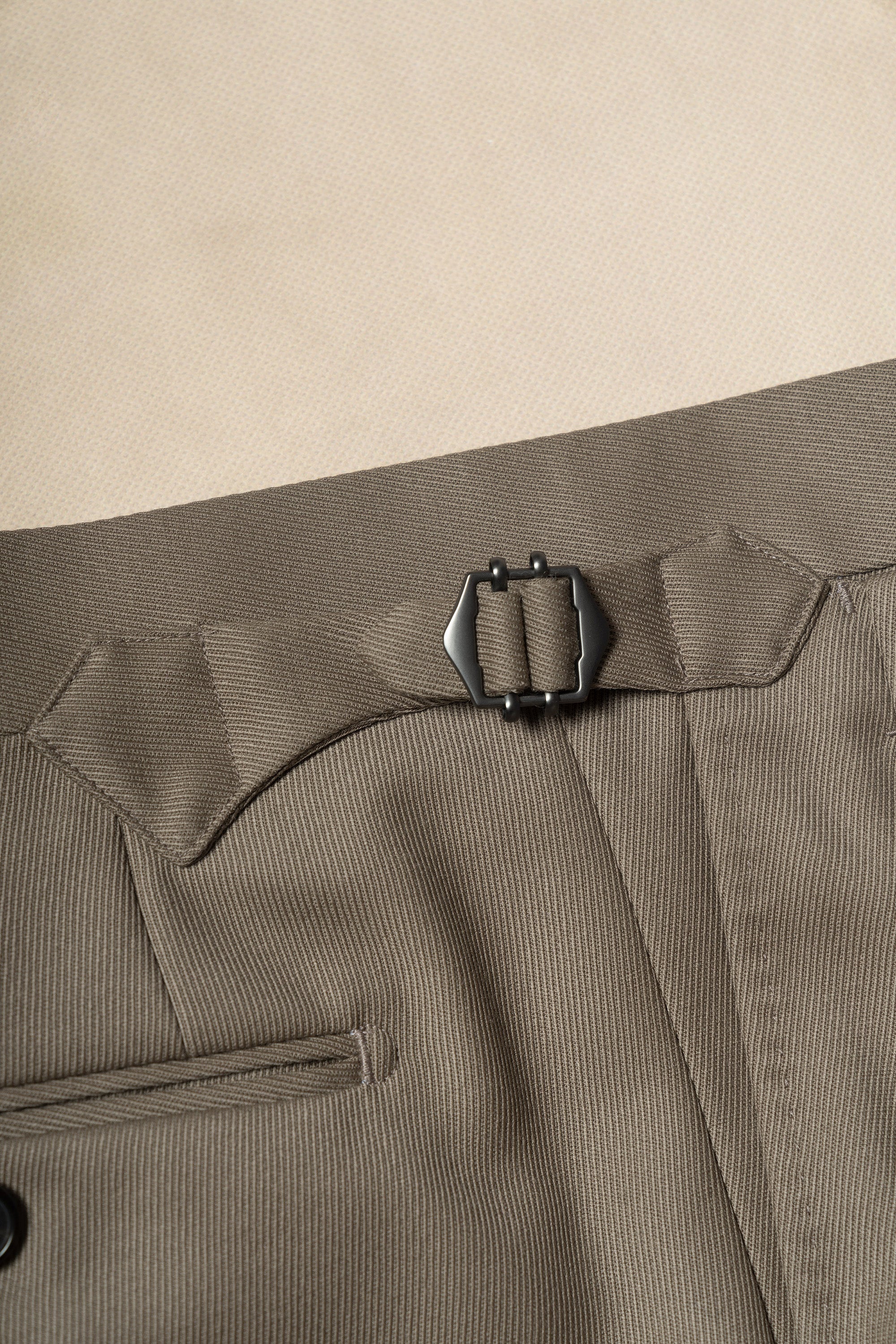 Dark Khaki Cavalry Twill Wool Trousers