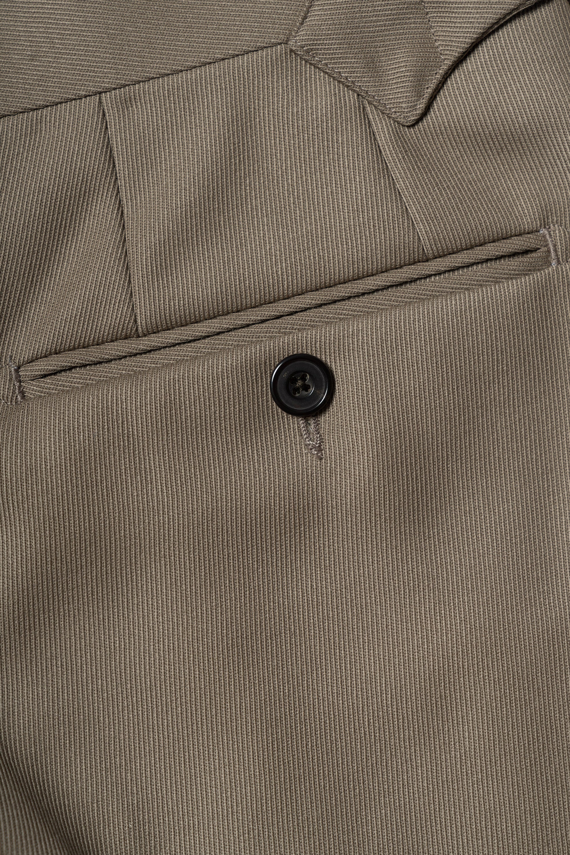 Dark Khaki Cavalry Twill Wool Trousers