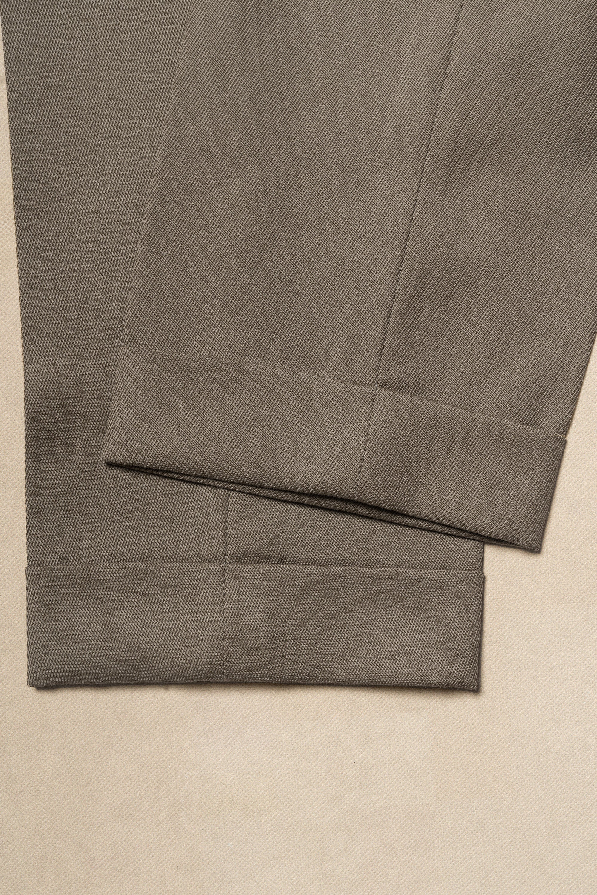 Dark Khaki Cavalry Twill Wool Trousers