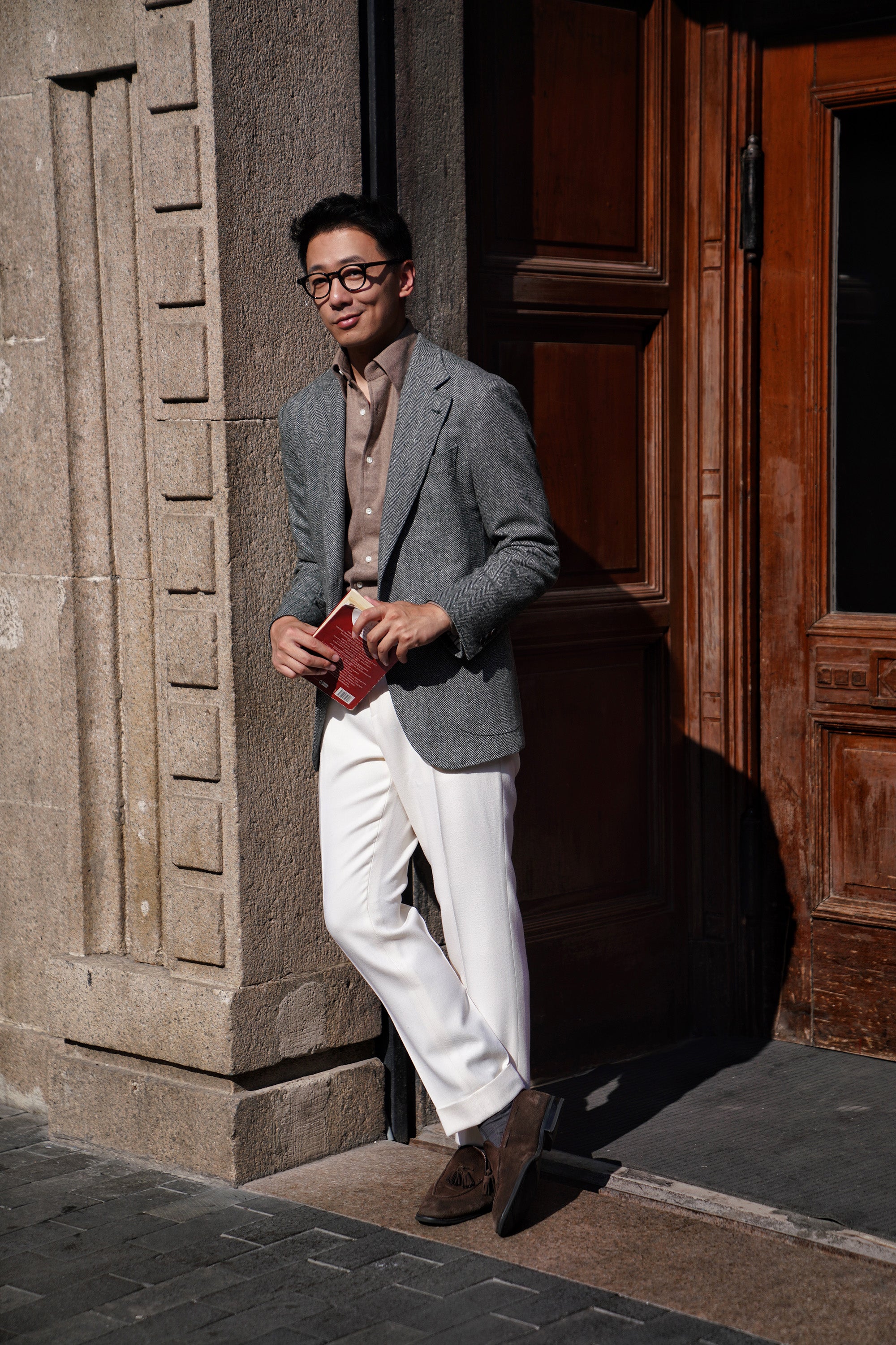 Ivory Heavy Weight Twill Trousers