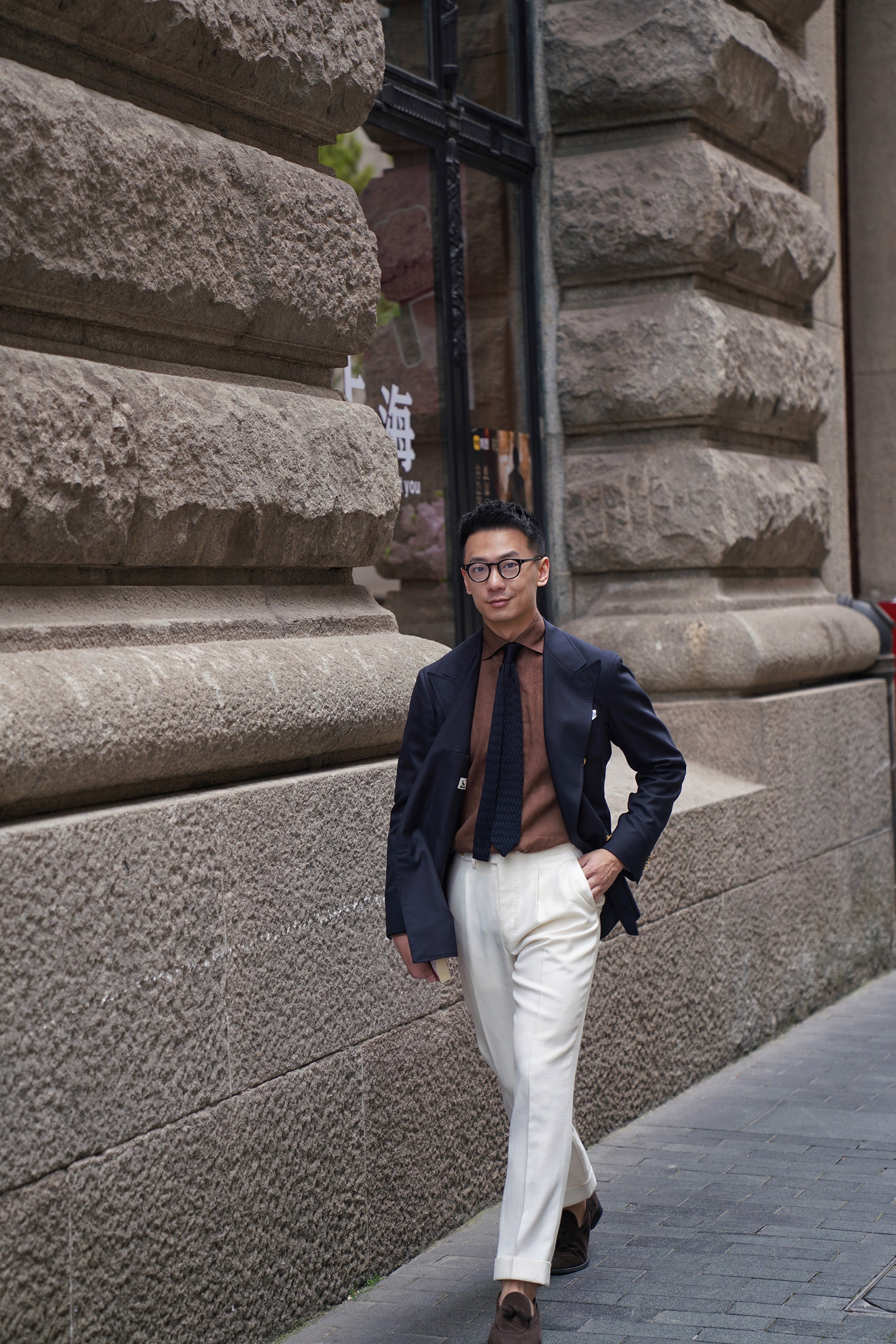 Ivory Heavy Weight Twill Trousers