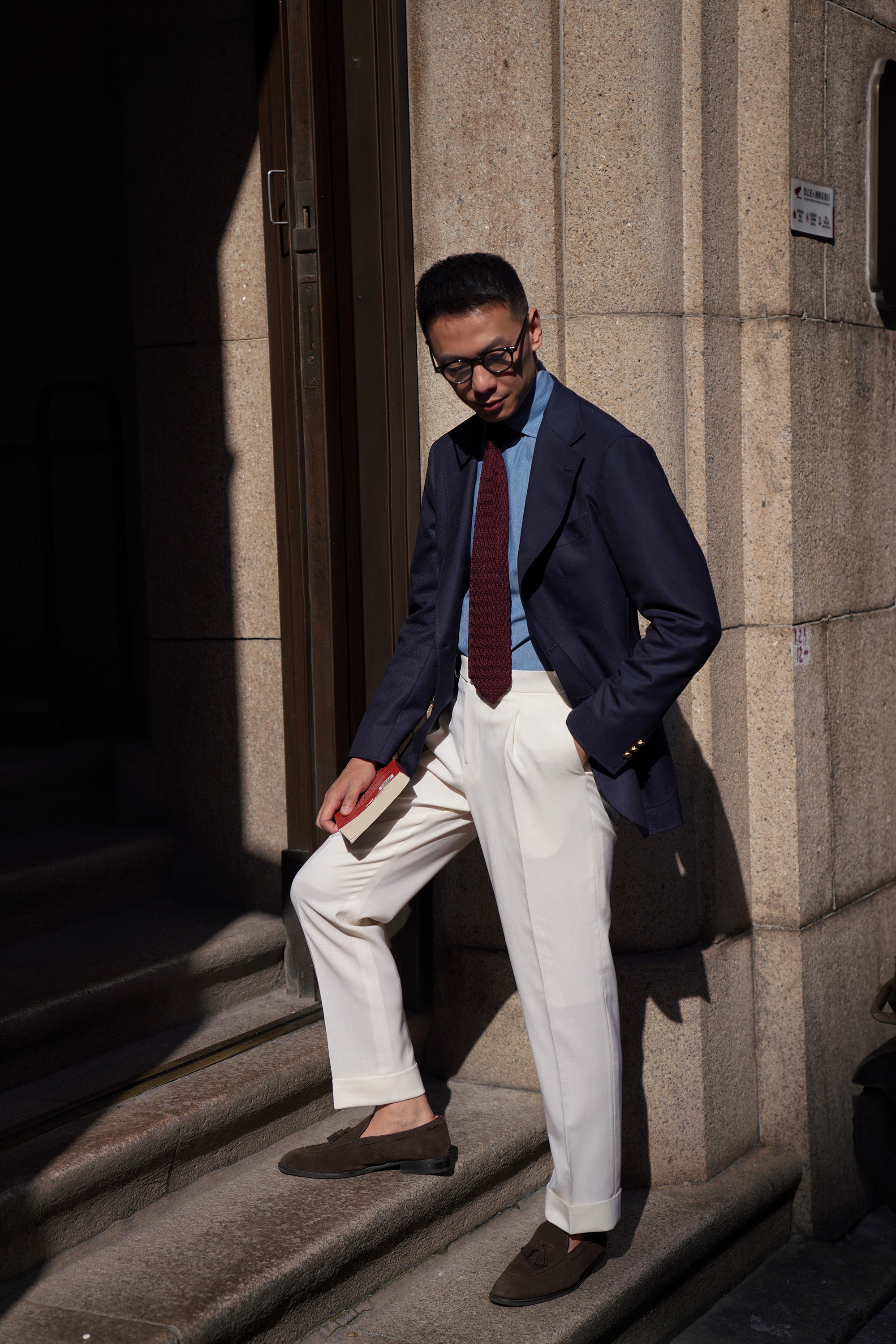 Ivory Heavy Weight Twill Trousers