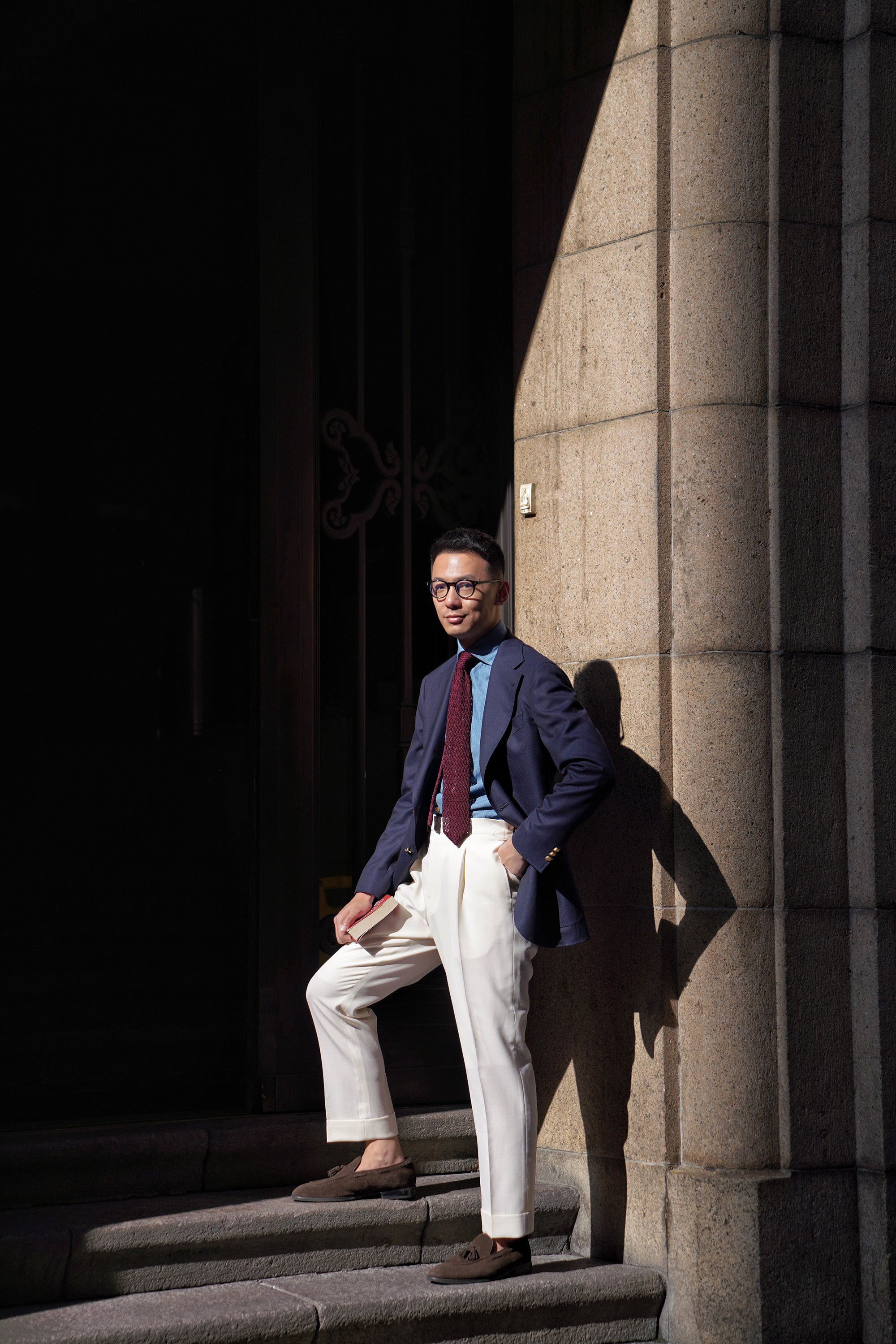 Ivory Heavy Weight Twill Trousers