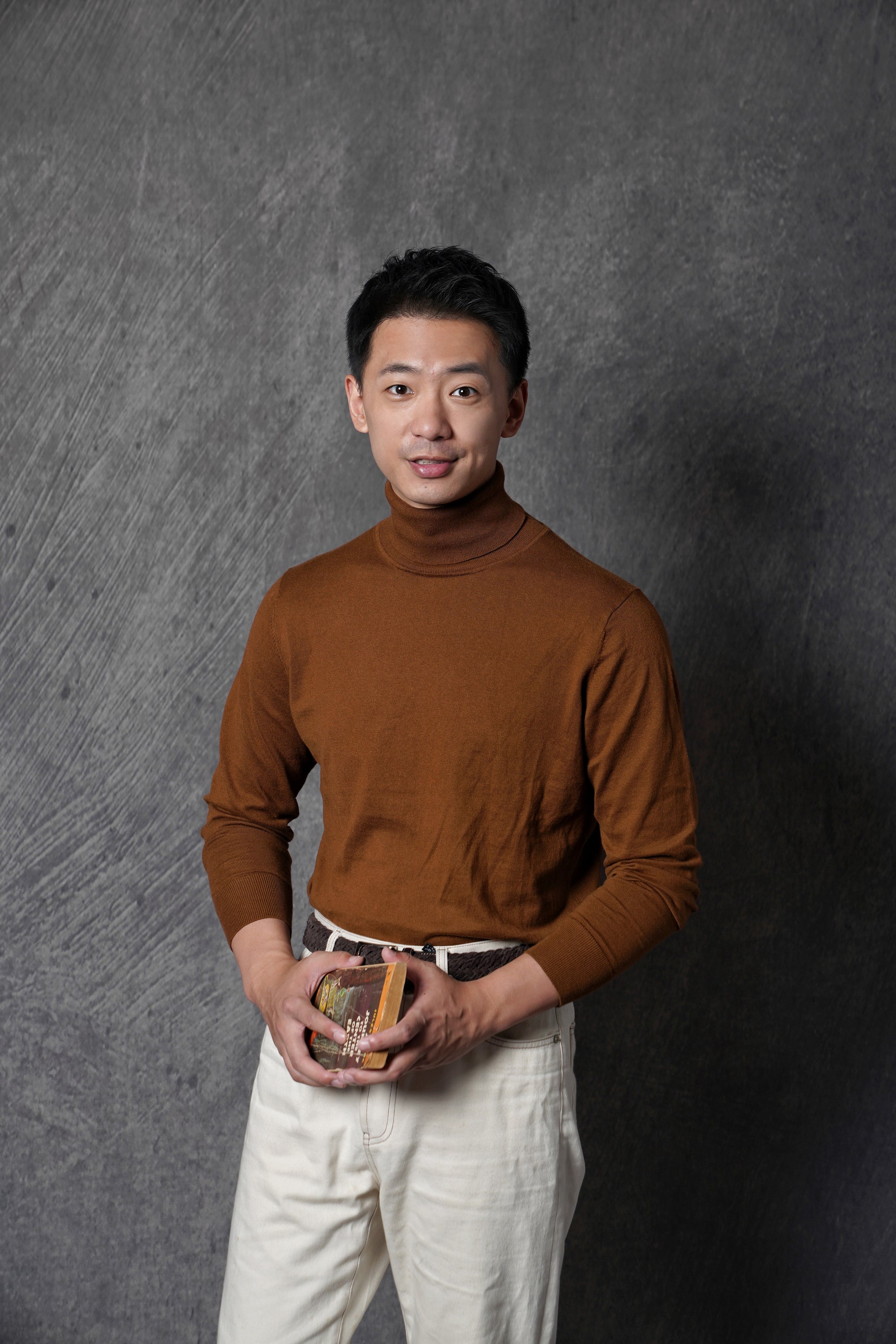 Tobacco Roll Neck Jumper