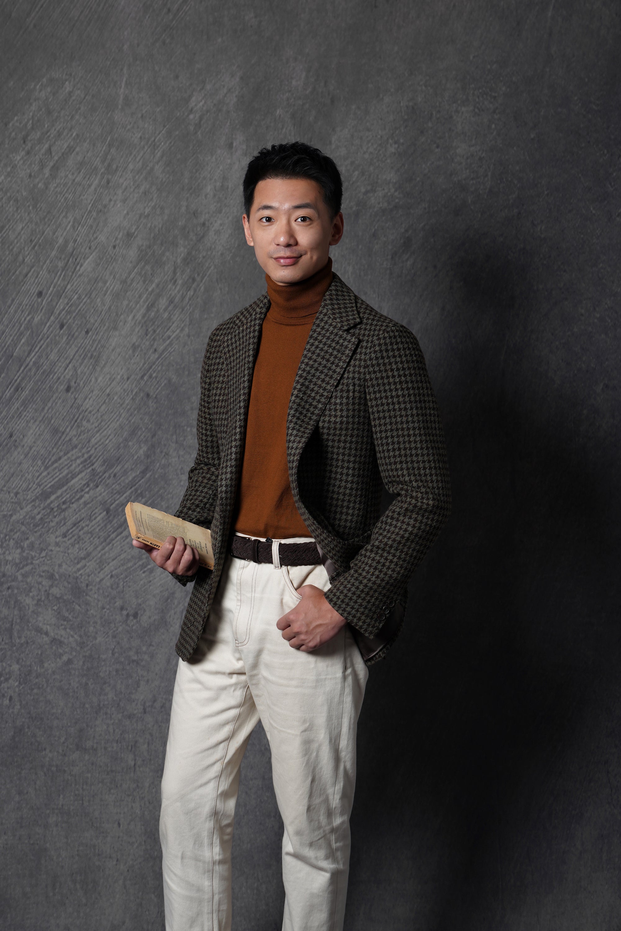 Tobacco Roll Neck Jumper