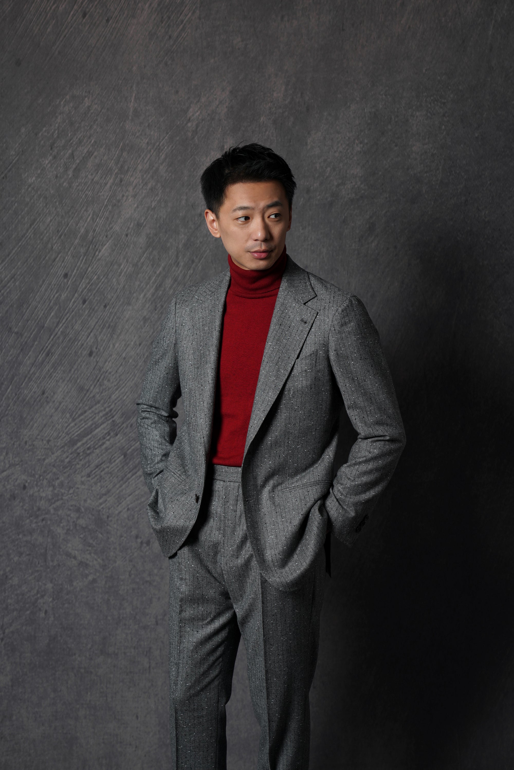 Red Roll Neck Jumper