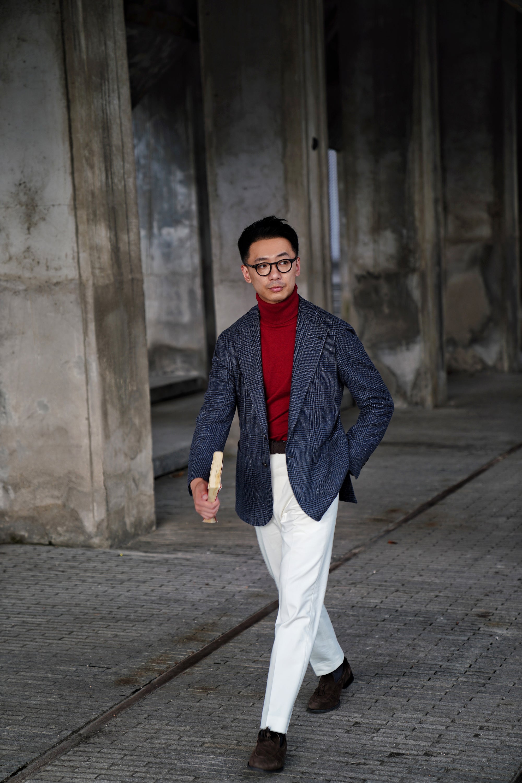 Red Roll Neck Jumper