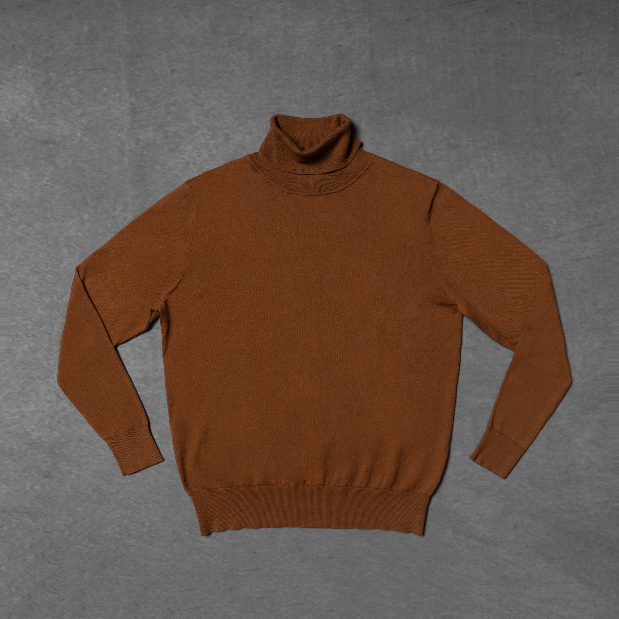 Tobacco Roll Neck Jumper