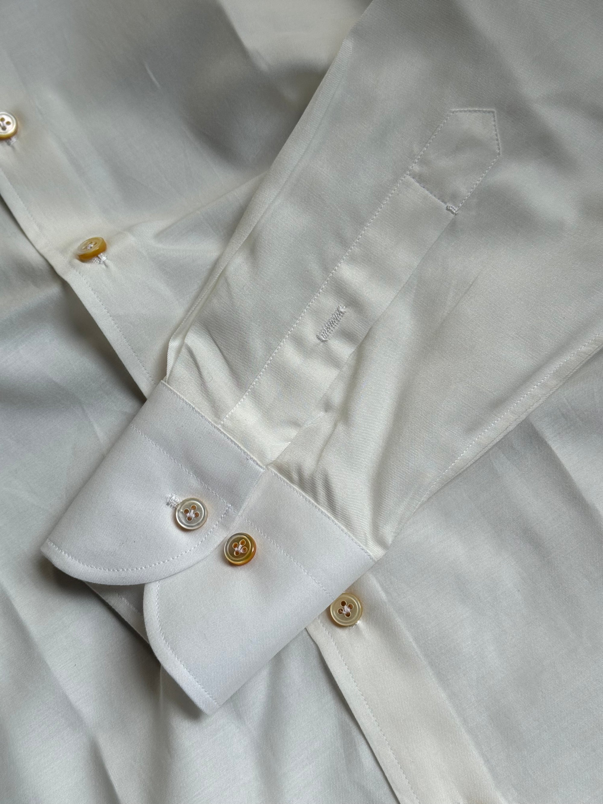 MTO Beige Silk Cotton Blending Shirt