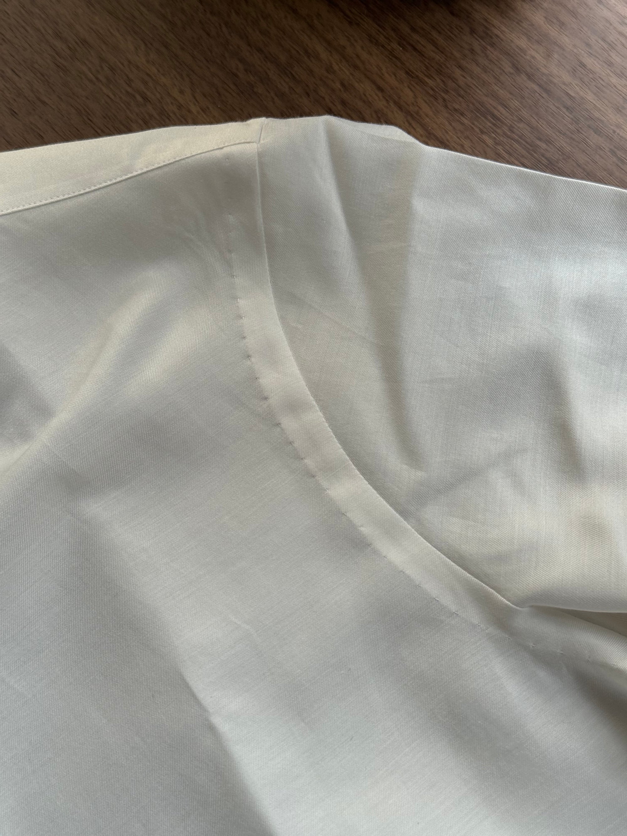 MTO Beige Silk Cotton Blending Shirt