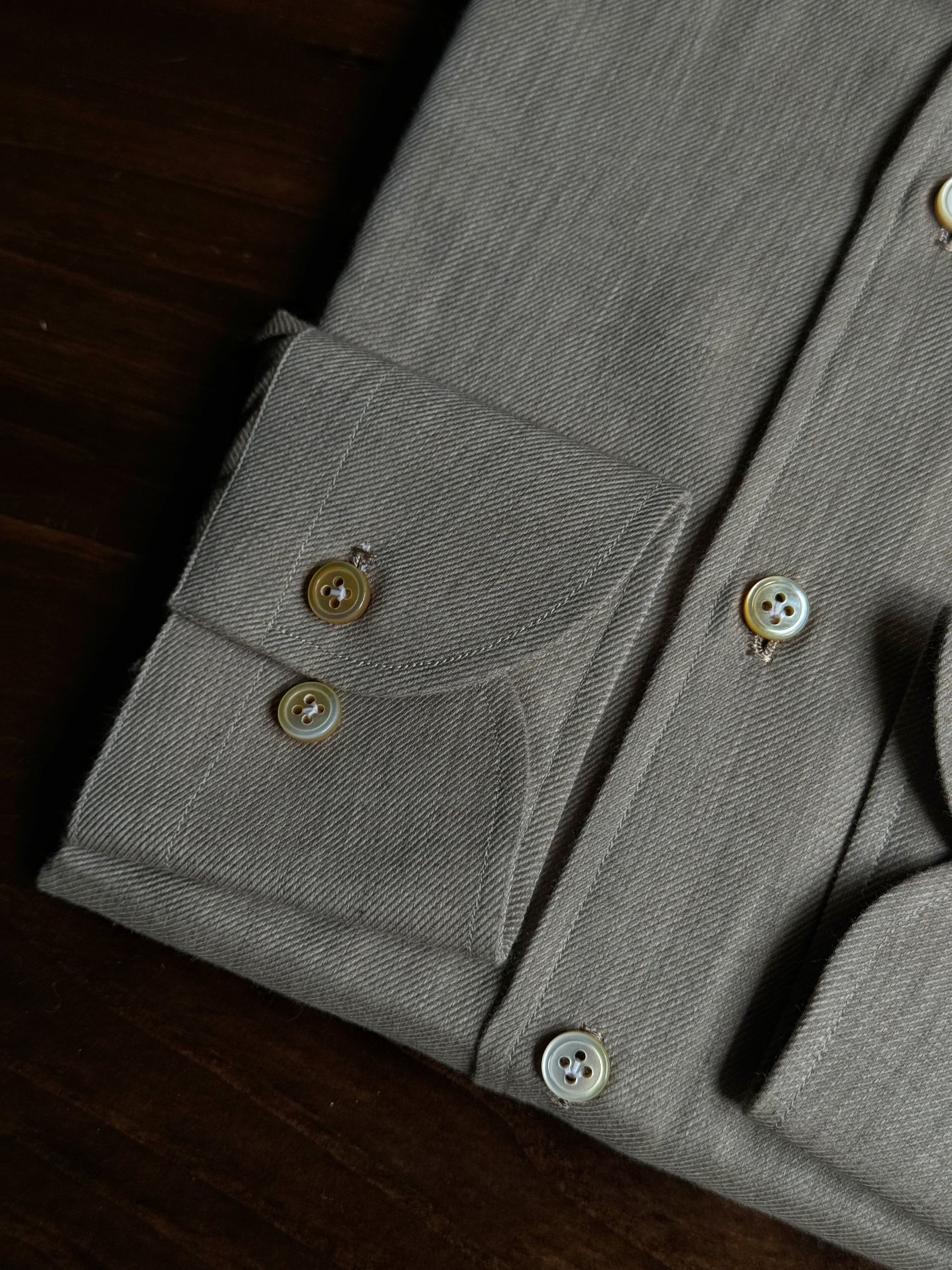 MTO Hand Stitched Light Camel Blending Shirt