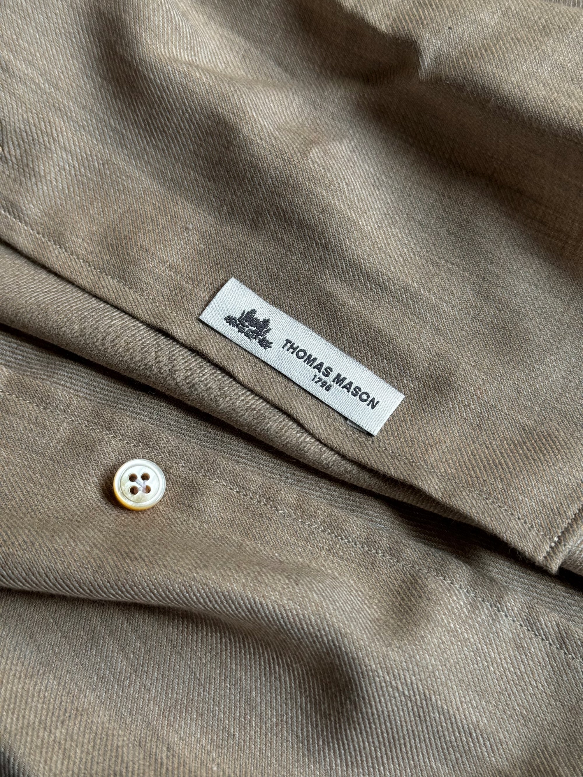MTO Hand Stitched Light Camel Blending Shirt