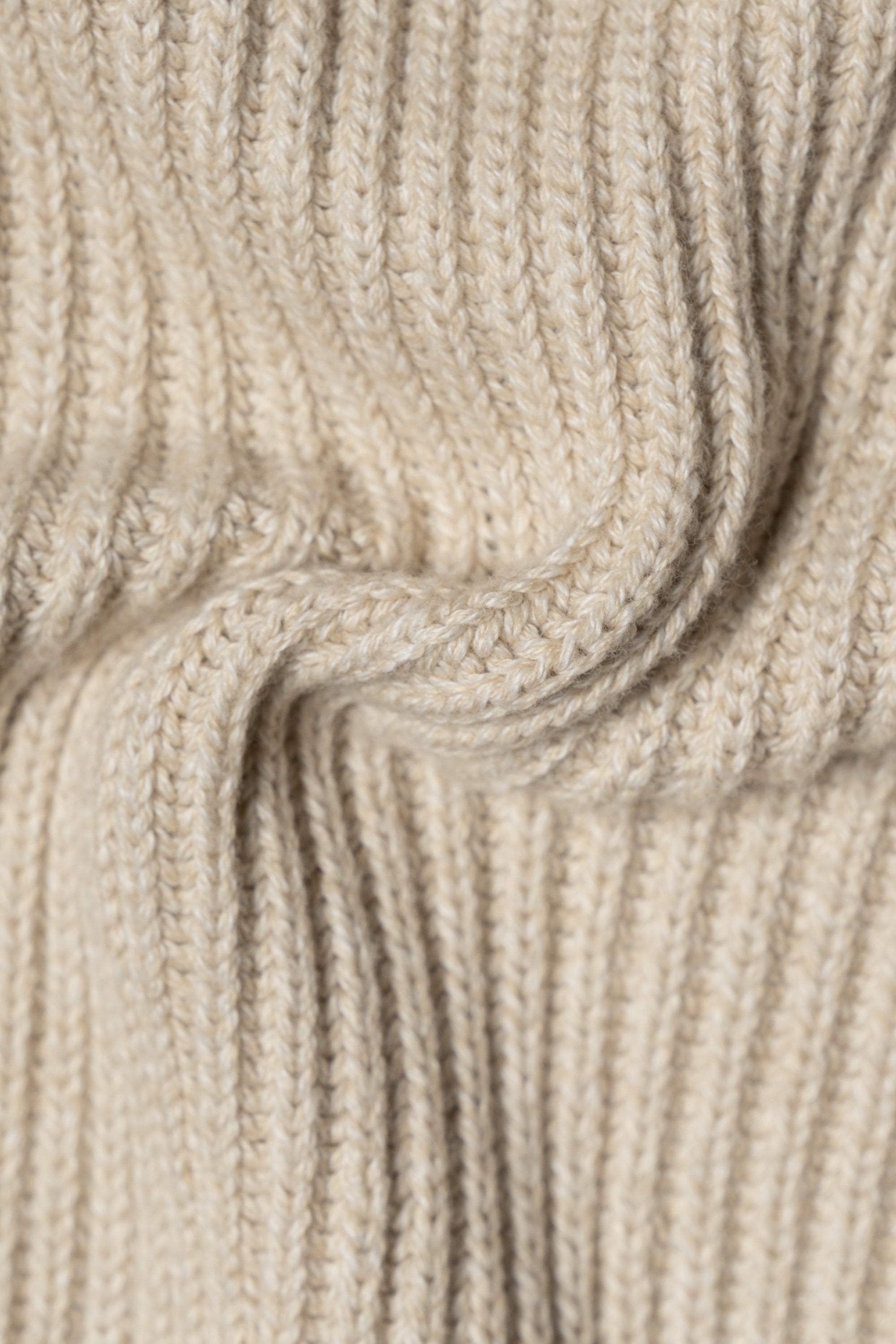 Beige Shawl Lapel Cardigan