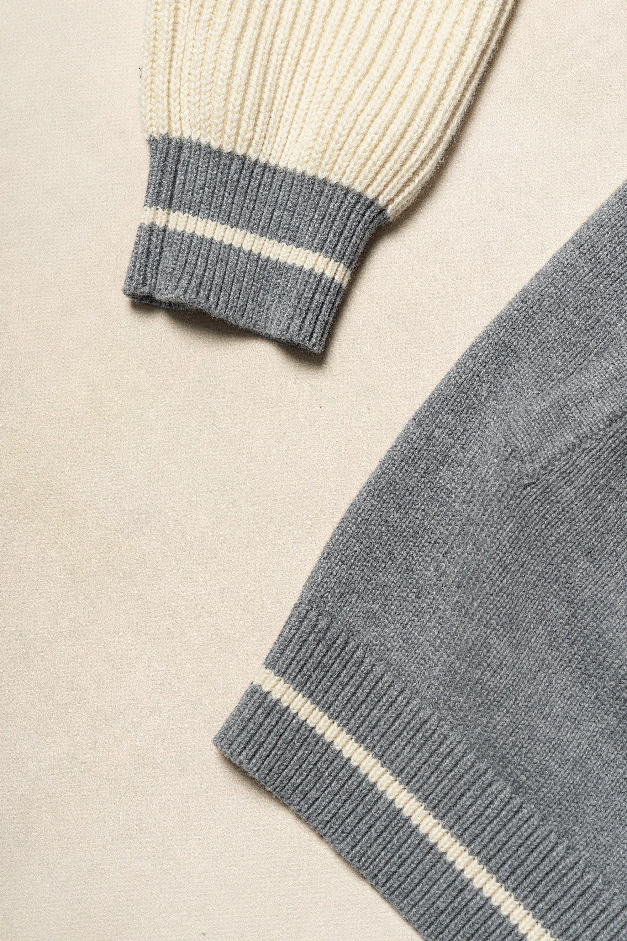 Elegant Grey Knitted Bomber Jacket