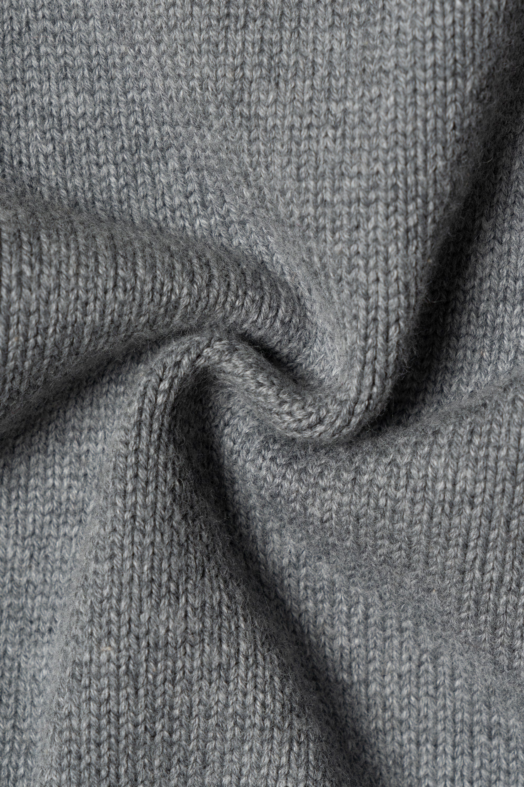 Elegant Grey Knitted Bomber Jacket