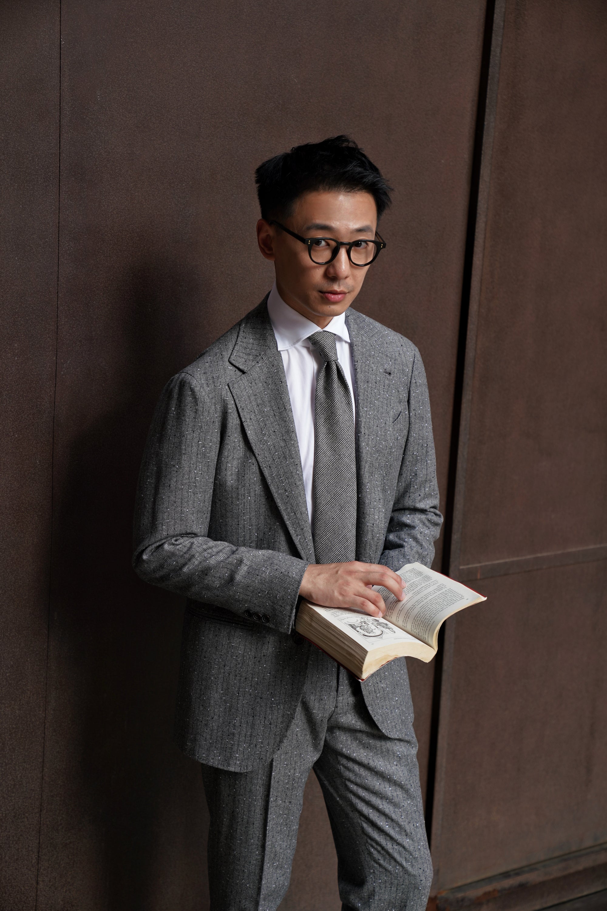 Grey Dotted Glen Check Suit #79