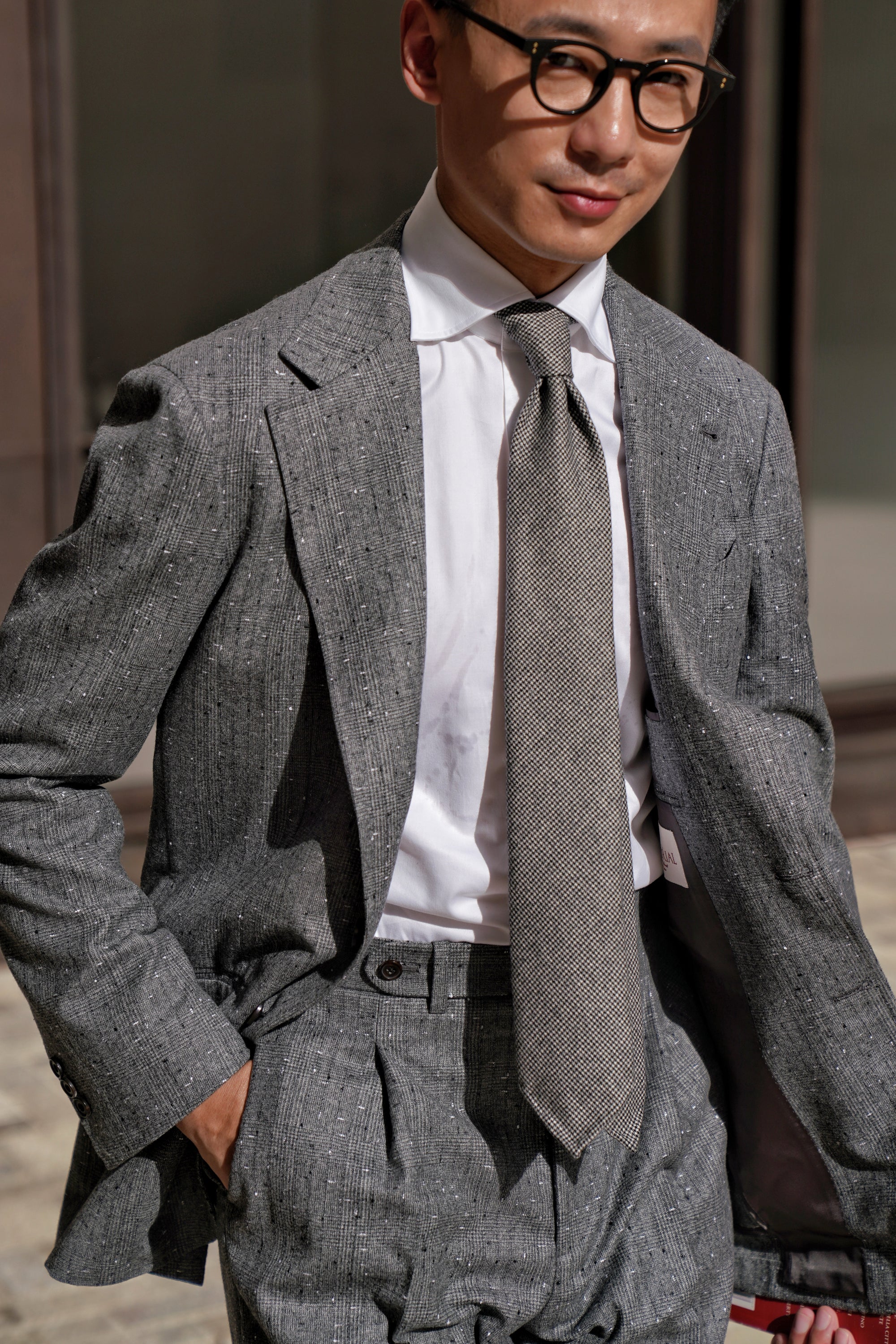 Grey Dotted Glen Check Suit #79
