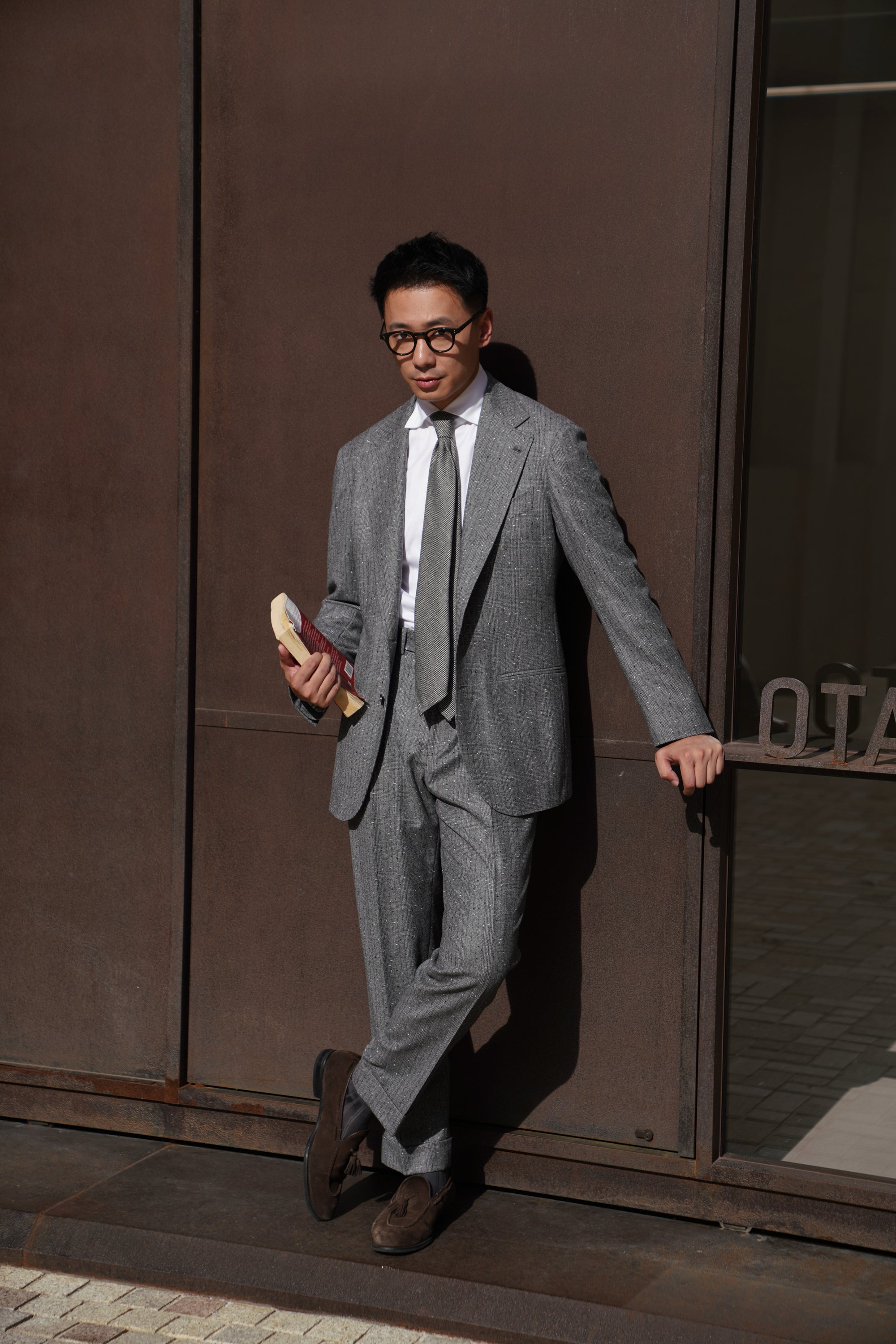 Grey Dotted Glen Check Suit #79