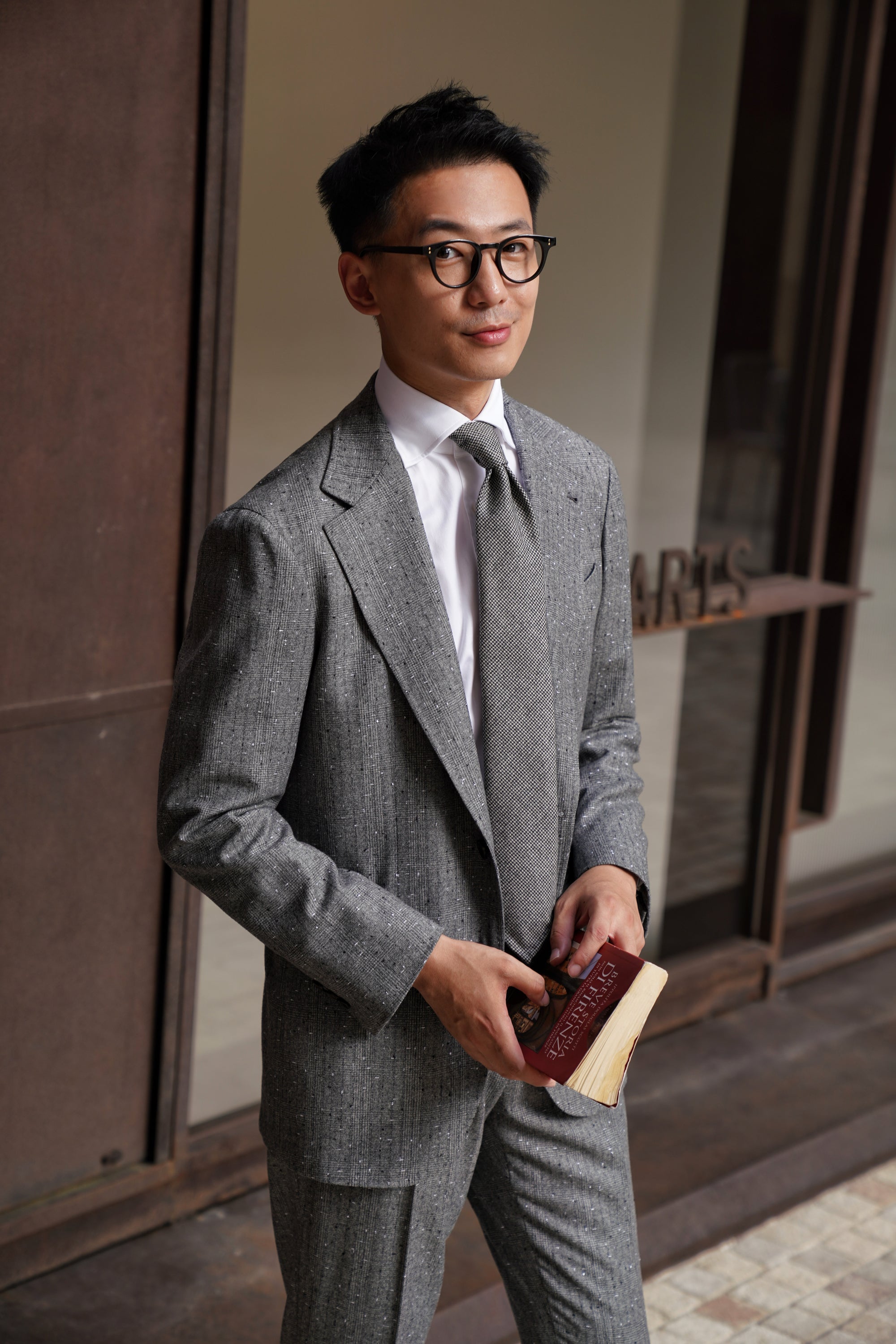 Grey Dotted Glen Check Suit #79