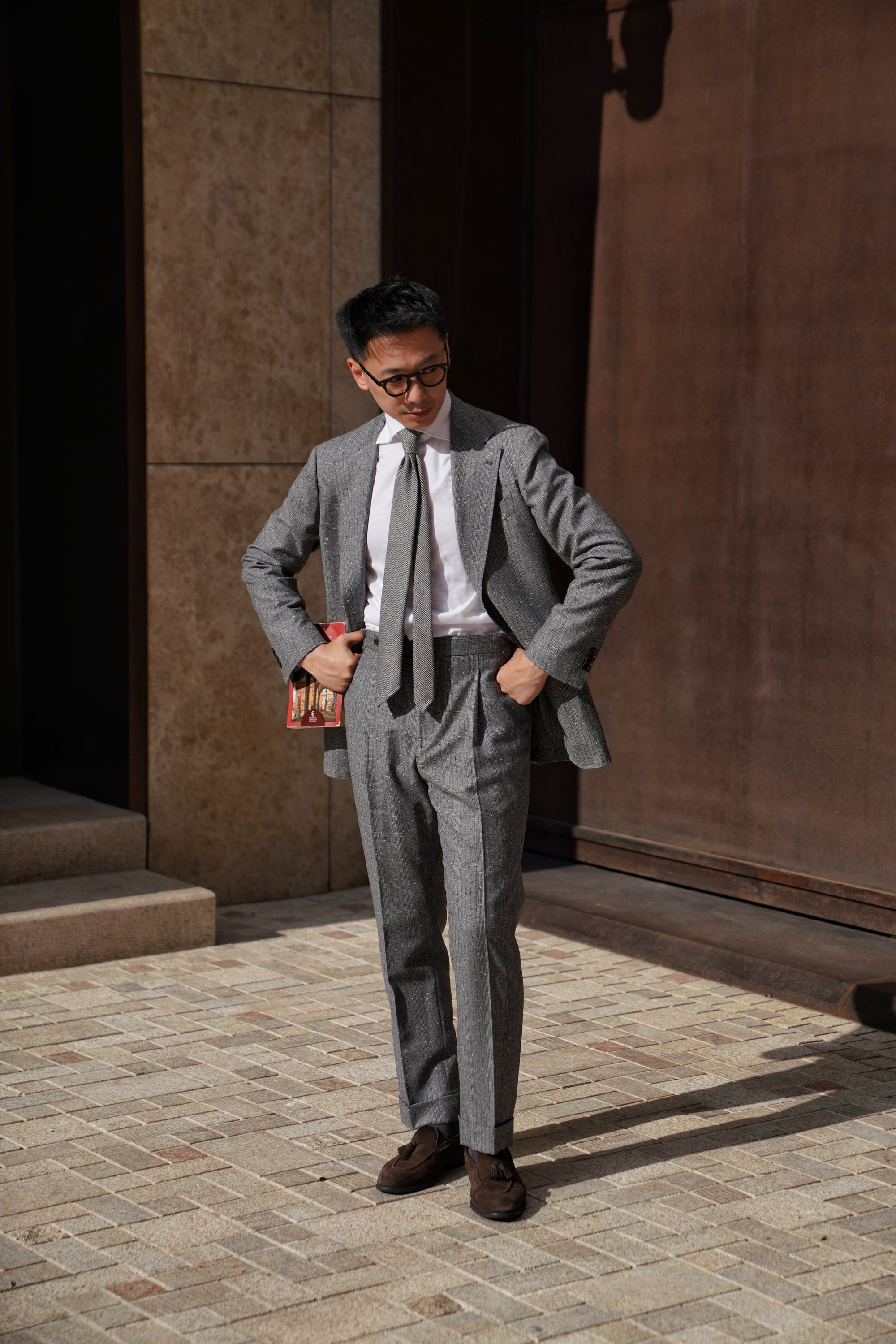 Grey Dotted Glen Check Suit #79