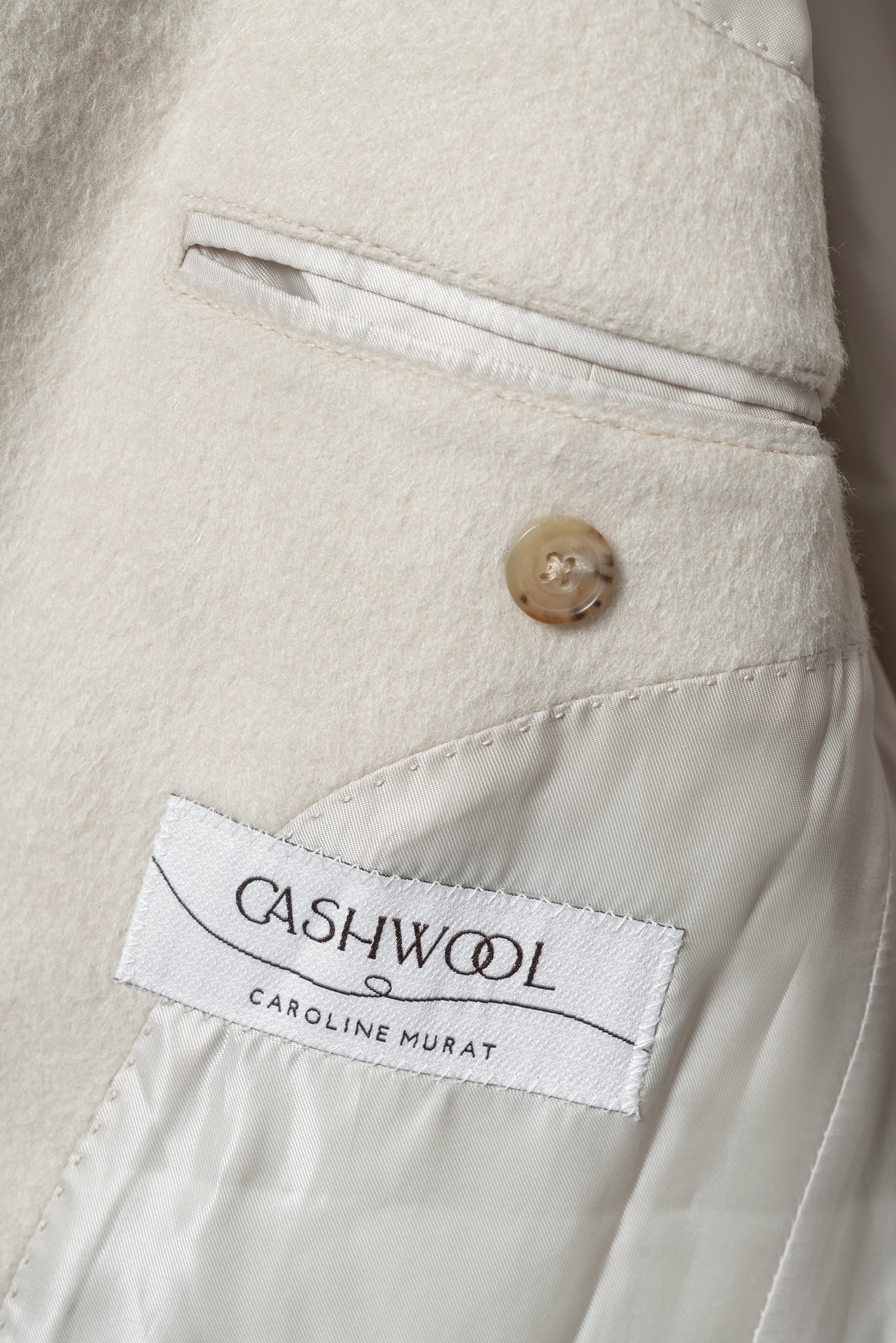 Beige Wool Ulster Polo Coat