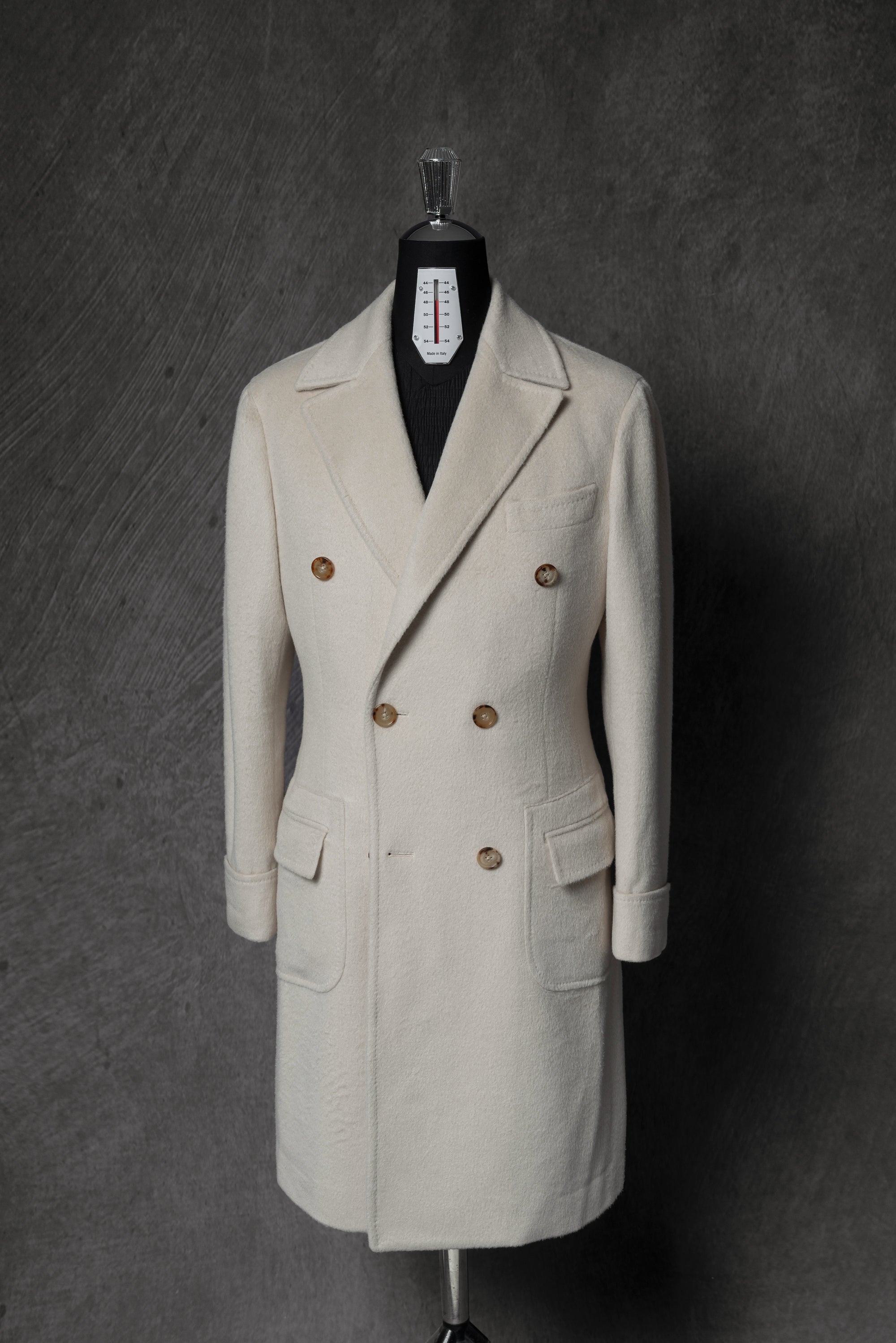 Beige Wool Ulster Polo Coat