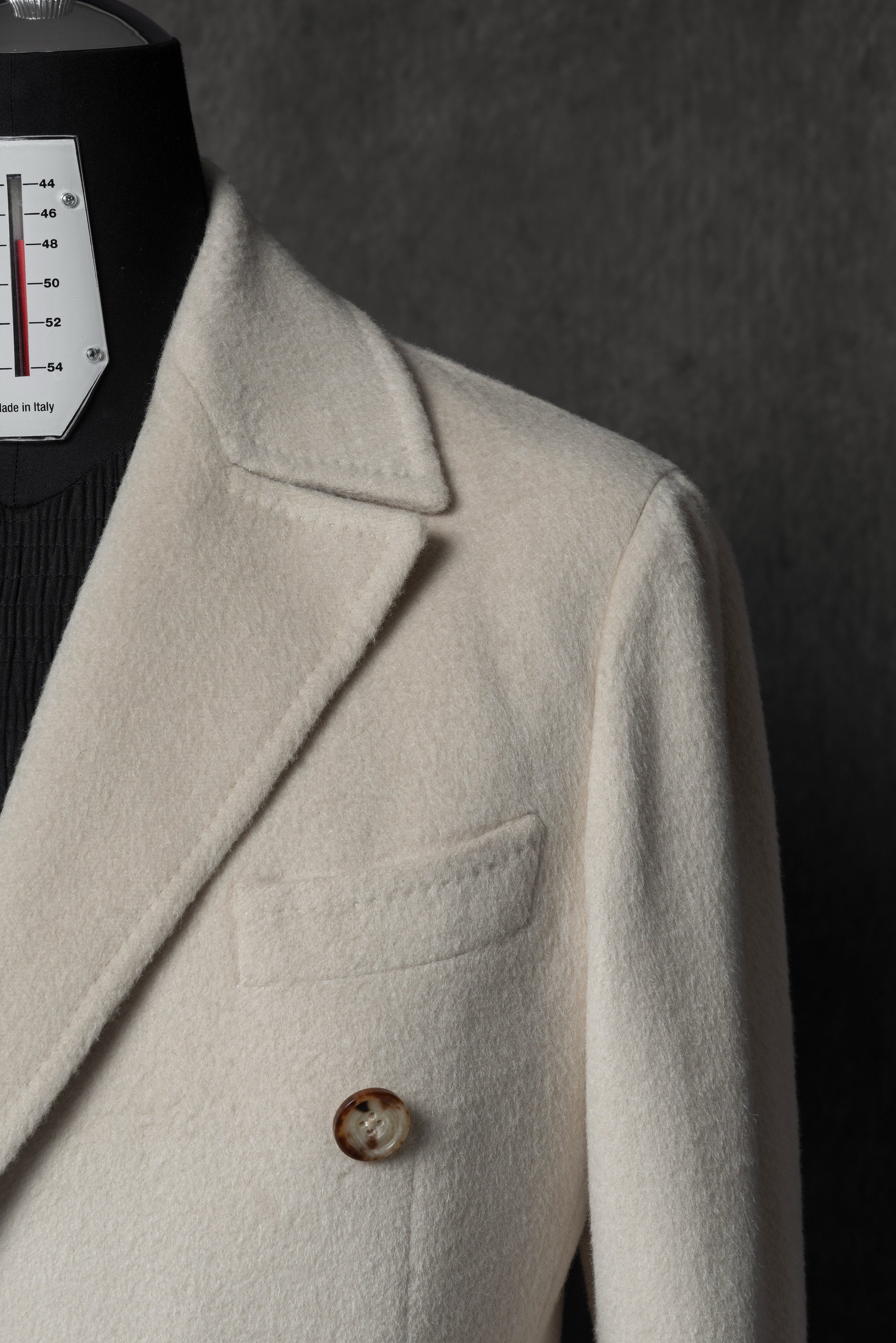Beige Wool Ulster Polo Coat