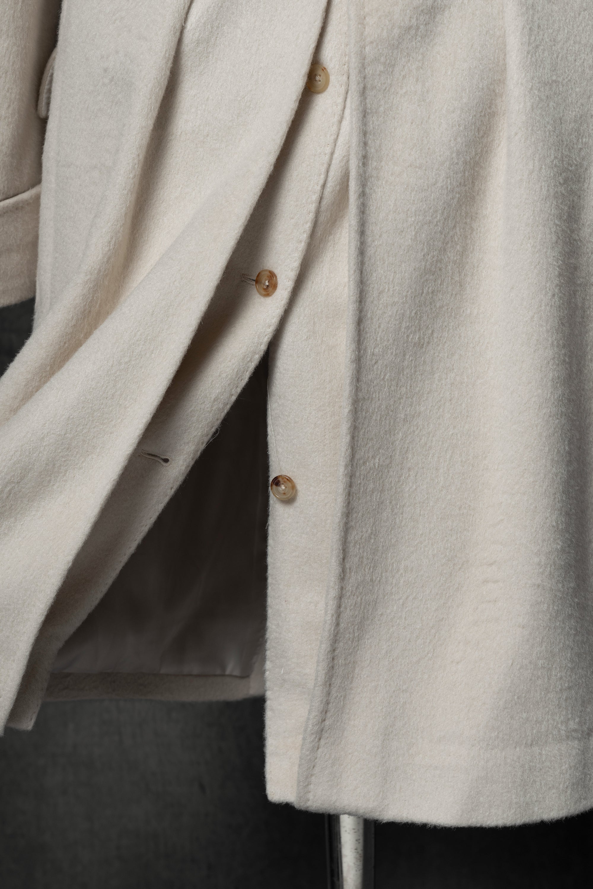 Beige Wool Ulster Polo Coat
