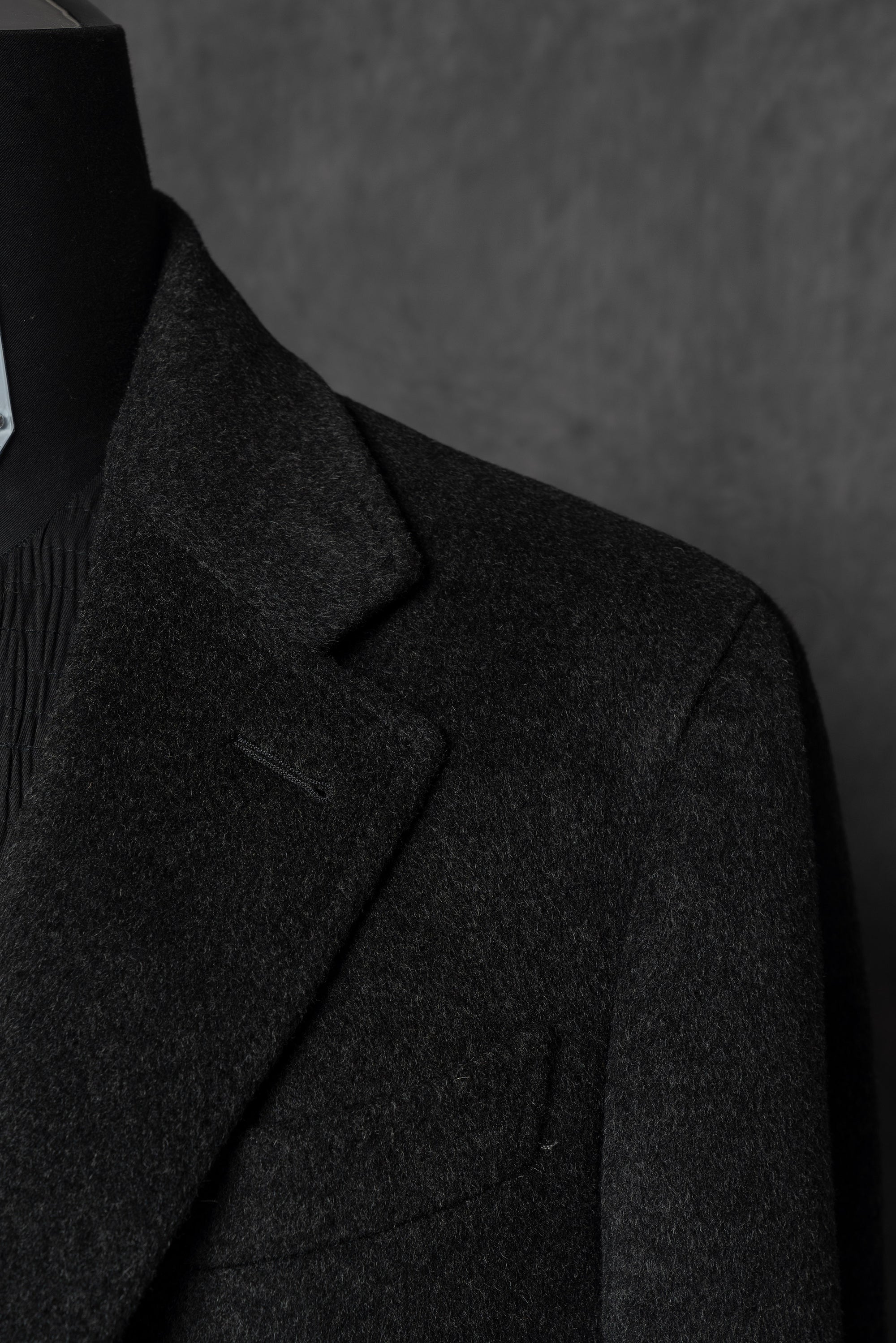 Black Wool Chesterfield Coat