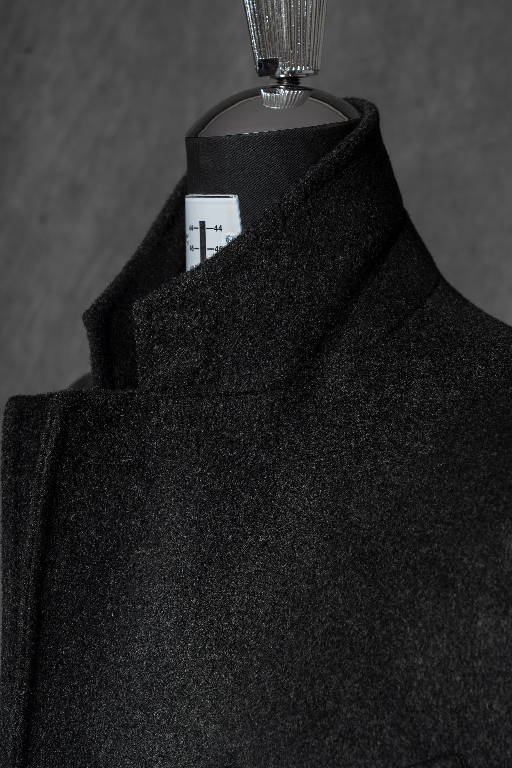Black Wool Chesterfield Coat
