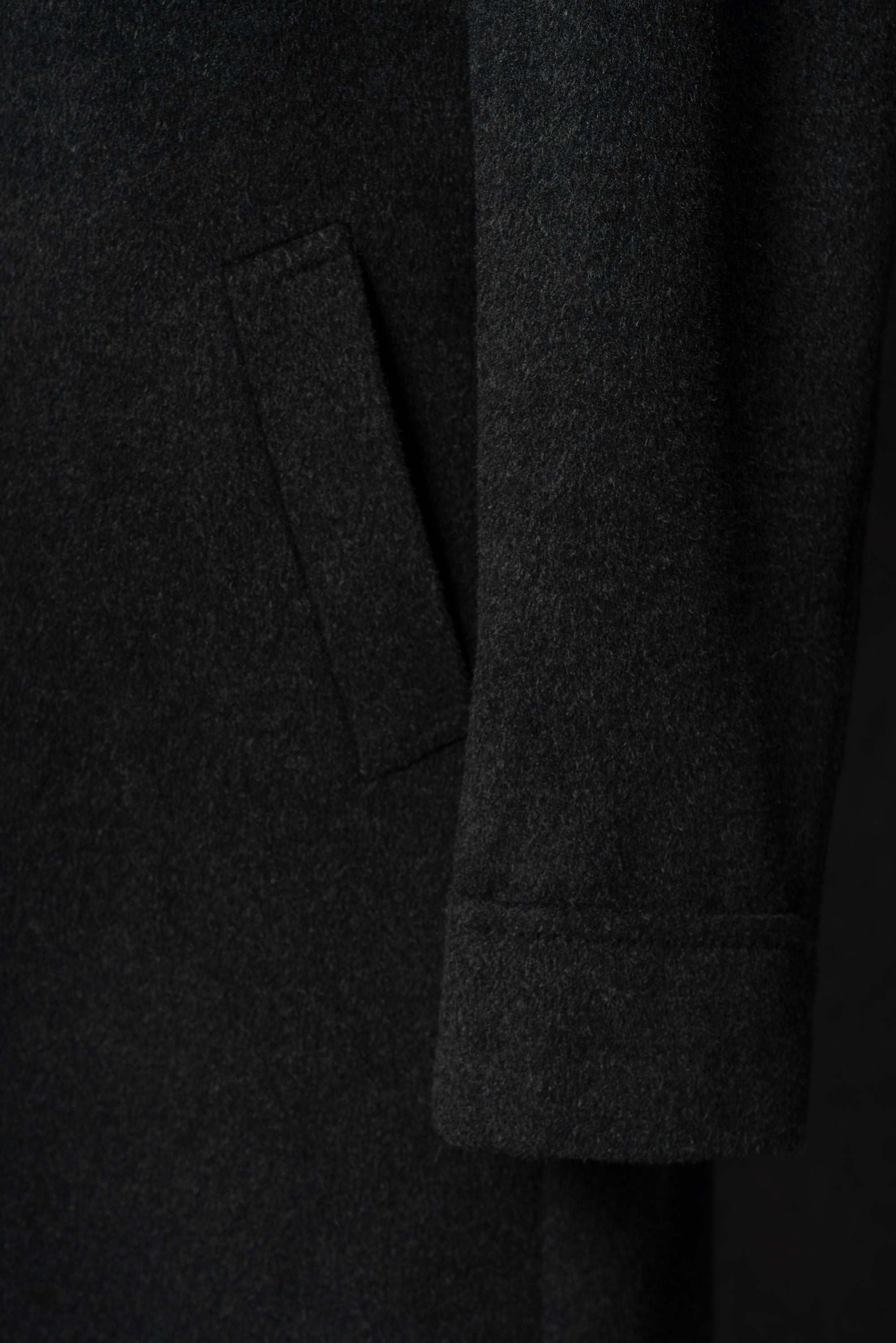 Black Wool Chesterfield Coat