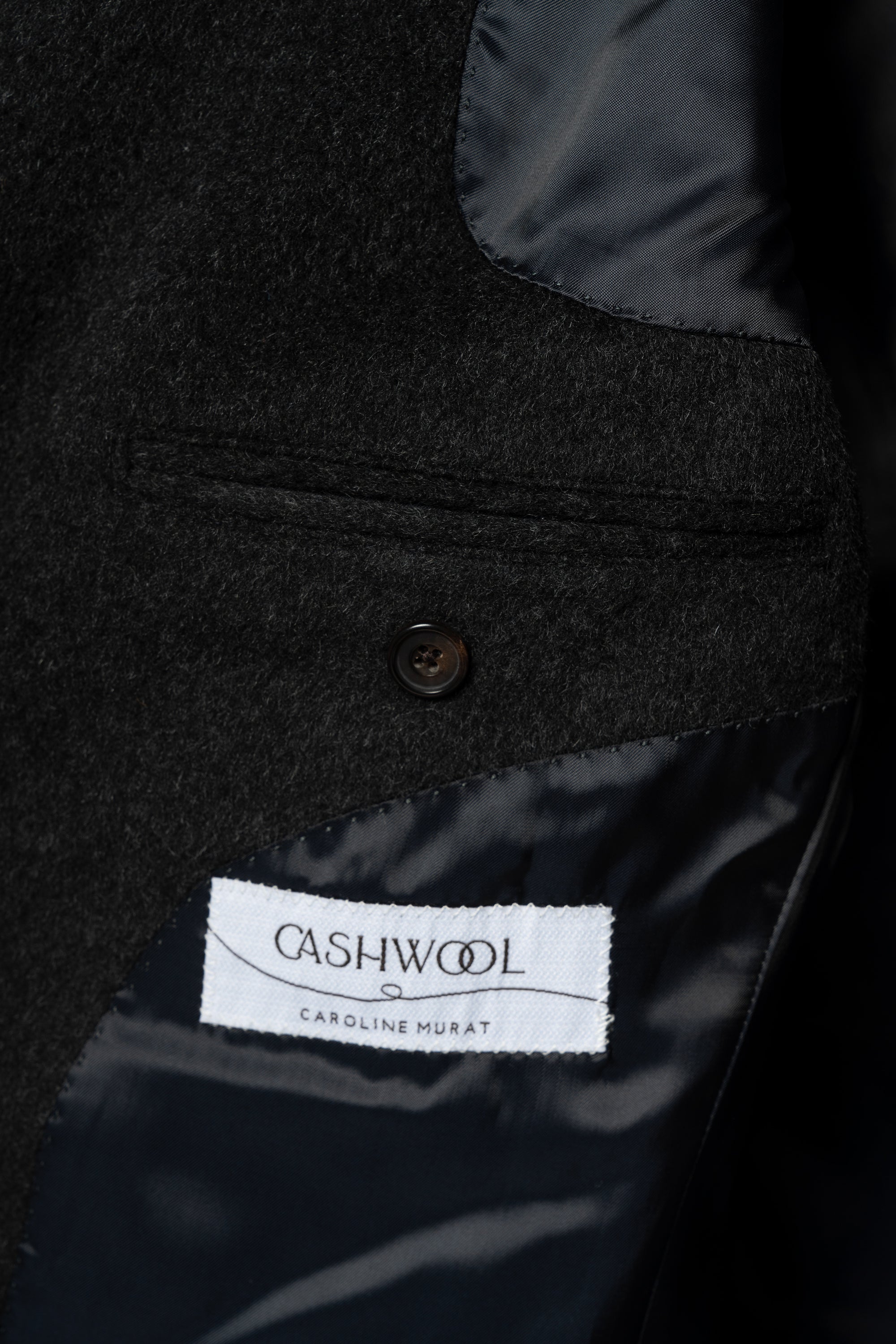 Black Wool Chesterfield Coat