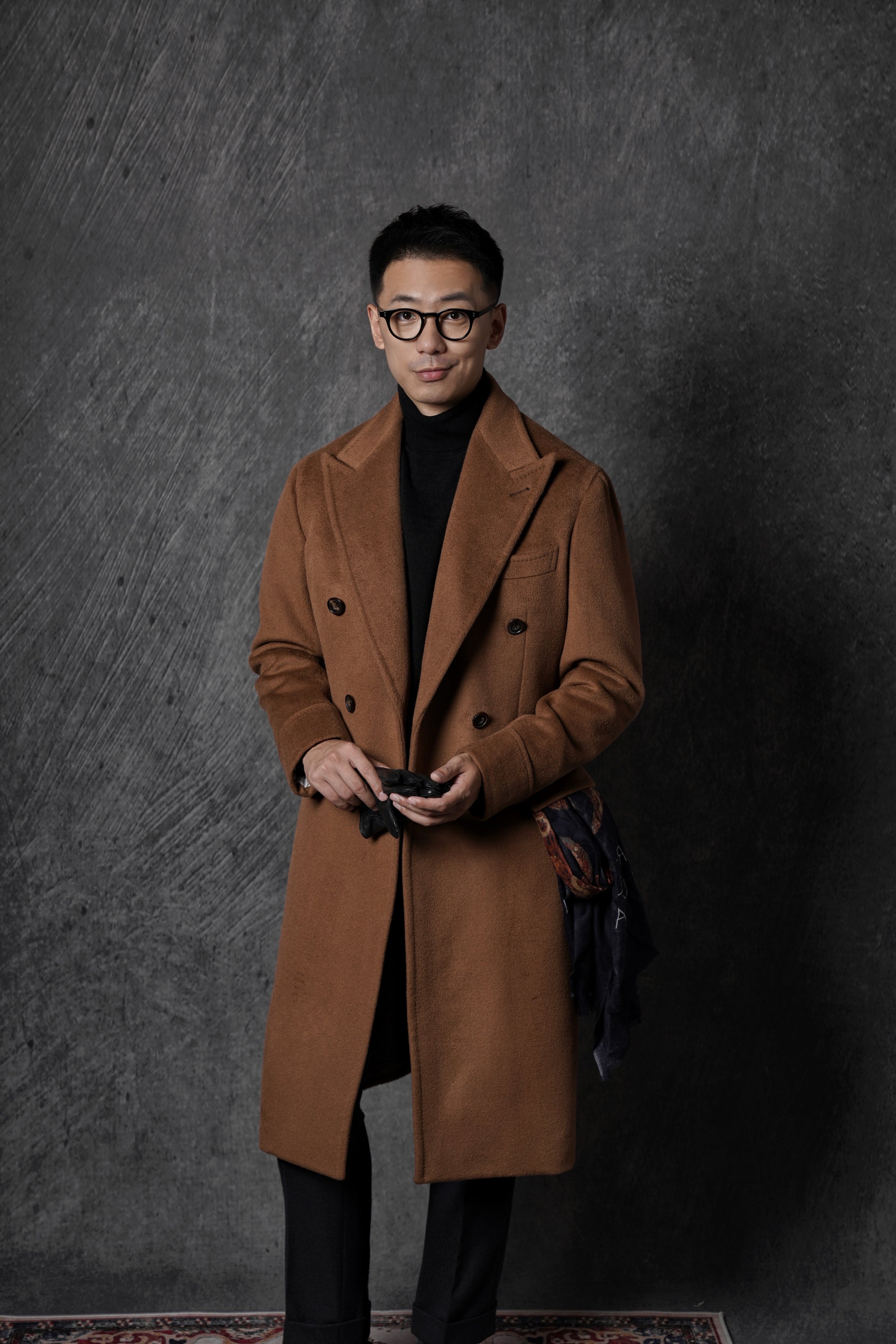 Terracotta Wool Chesterfield Coat #229