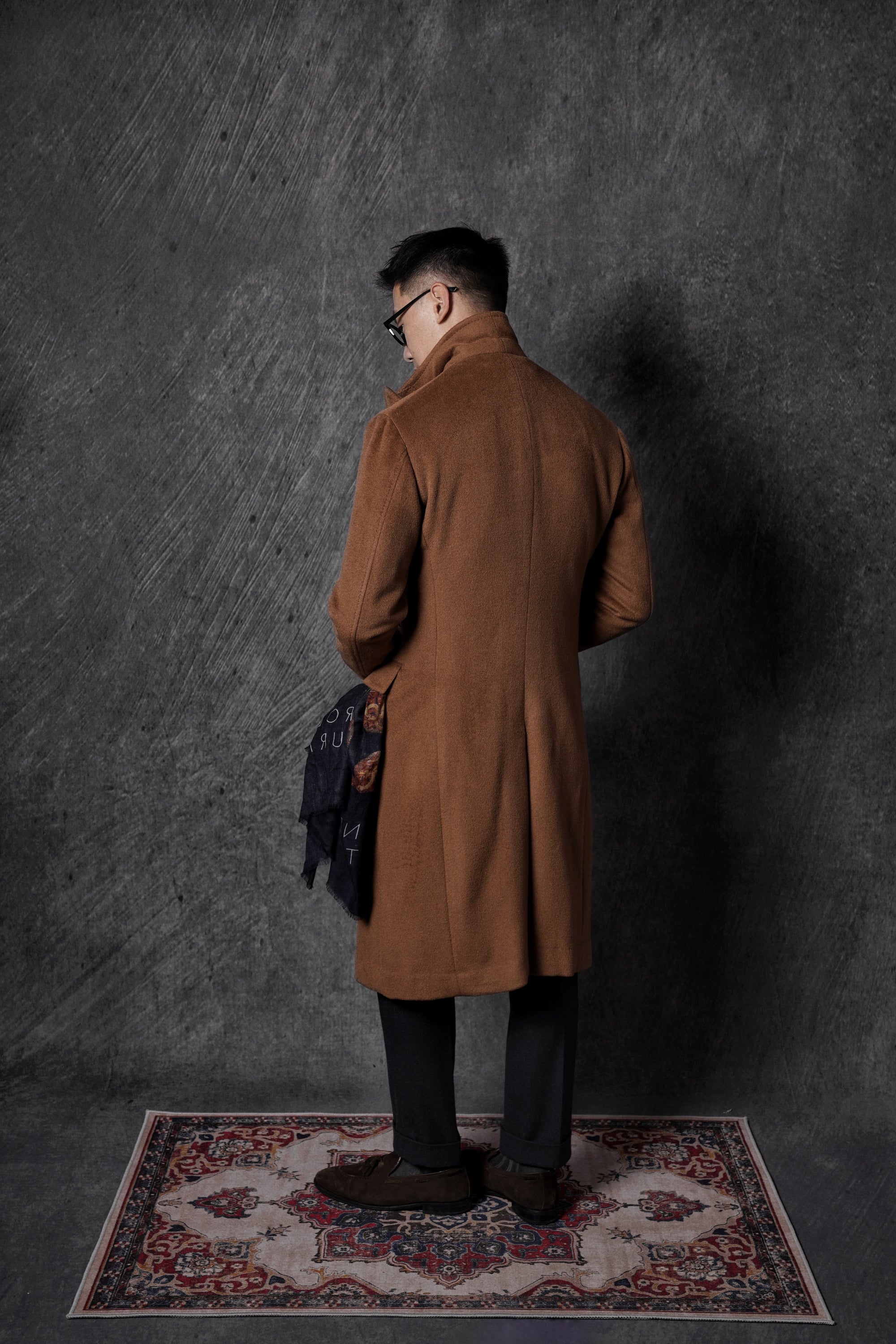 Terracotta Wool Chesterfield Coat #229