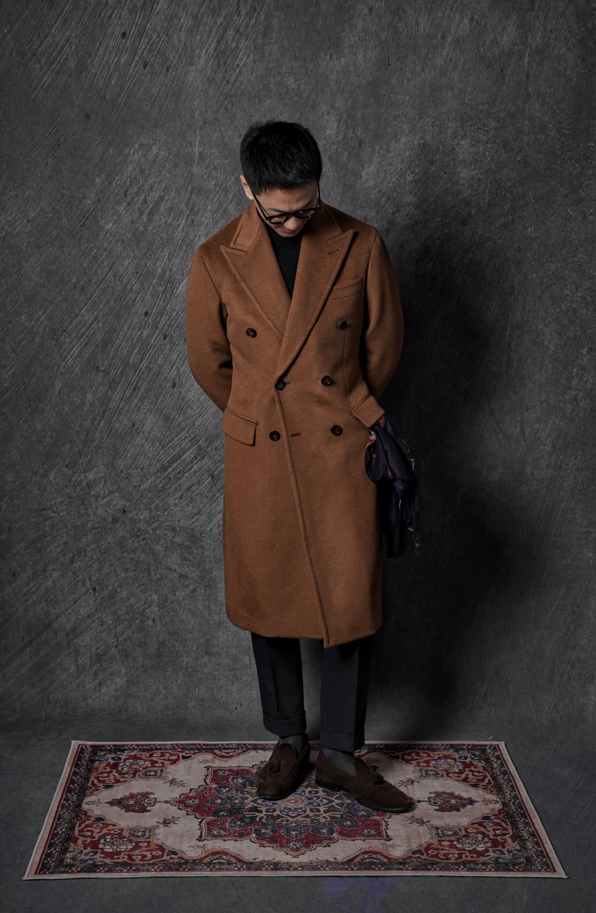Terracotta Wool Chesterfield Coat #229