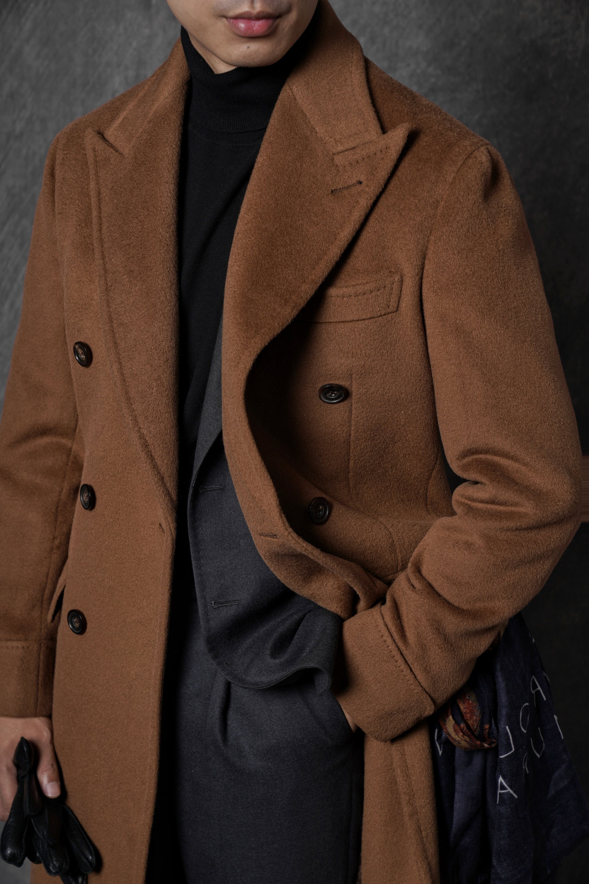 Terracotta Wool Chesterfield Coat #229